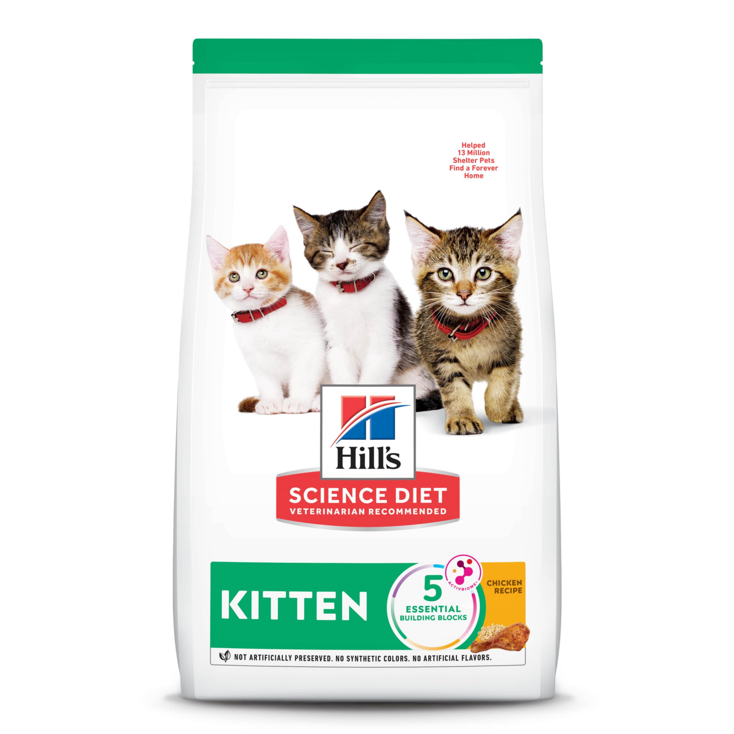 Hills Science Diet Dry Cat Food, Kitten, Chicken Recipe, 7 lb. Bag