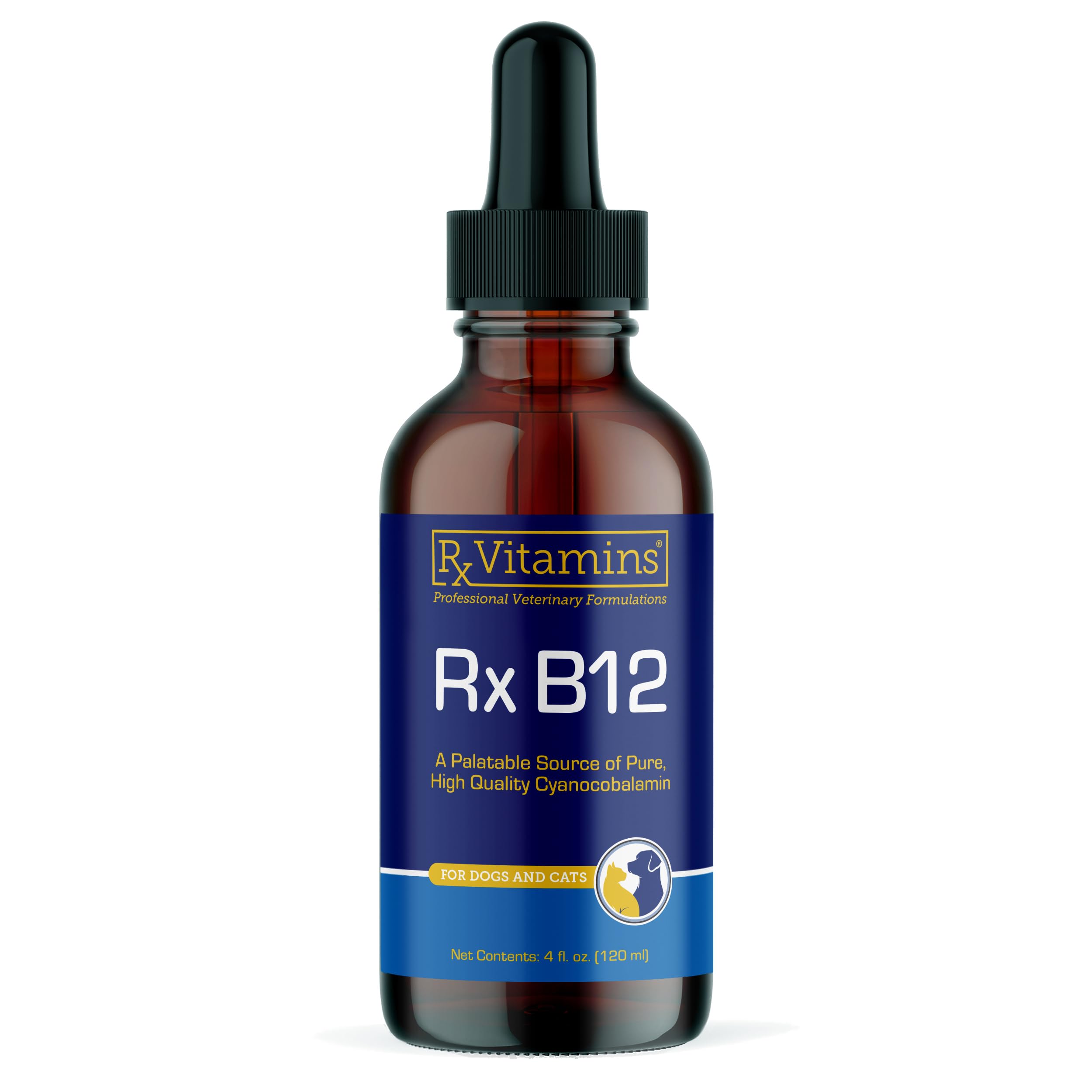 RX Vitamins B12 for Dogs and Cats - Dog Digestive Support for Improved Metabolic Process - Pure B12 for Cats to Support Nervous 