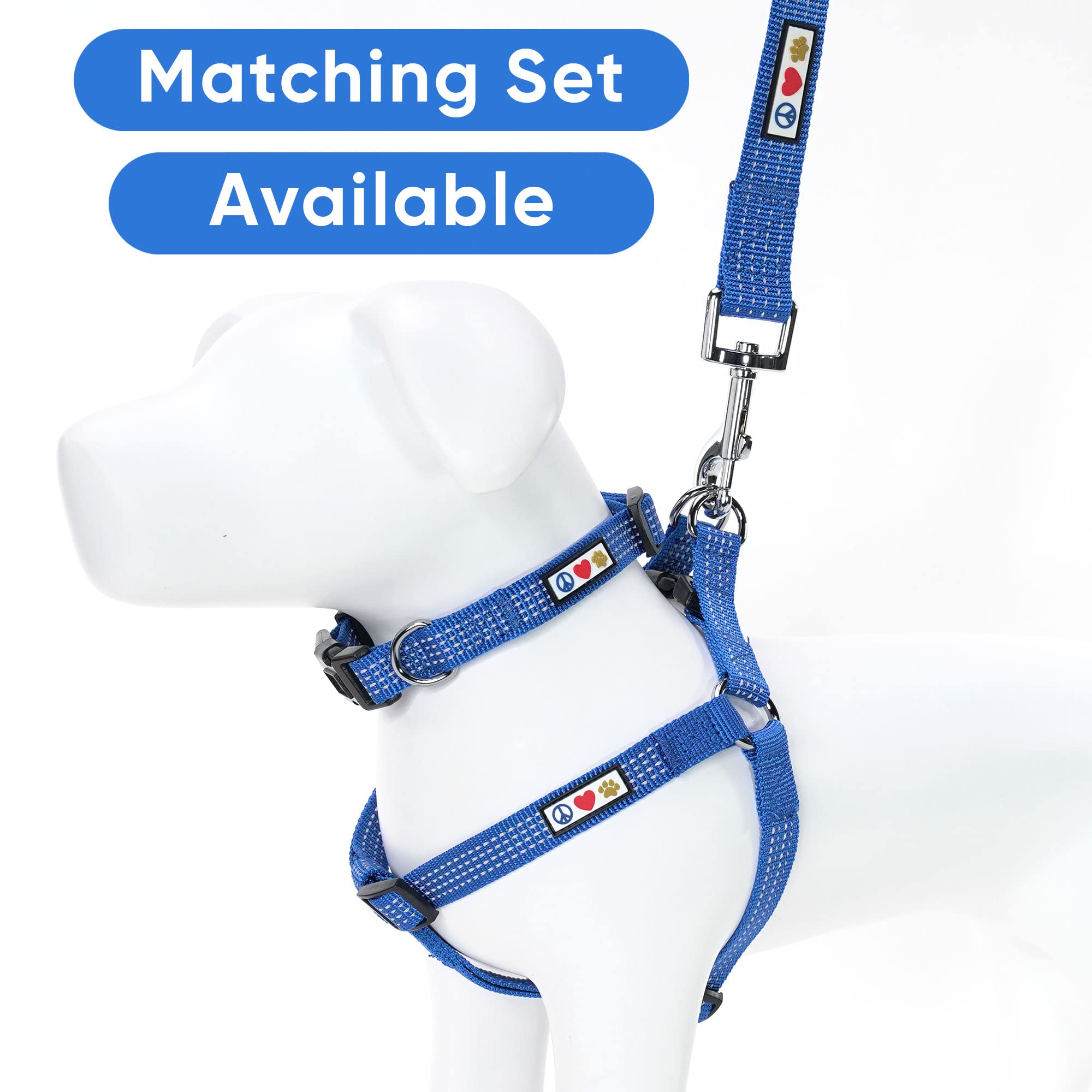 Pawtitas Reflective Dog Collar Adjustable Dog Collars For Large Dogs Puppy Collar Large Dog Collar Blue Collar