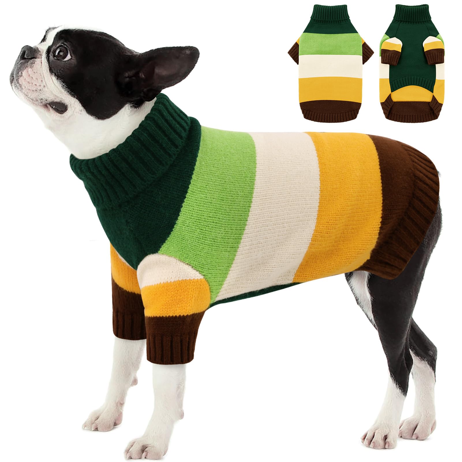AOFITEE Large Dog Sweater, Stretchy Dog Sweater Large Size Dog, Turtleneck Sweater for Dogs Large Breed, Thick Dog Knit Sweater 