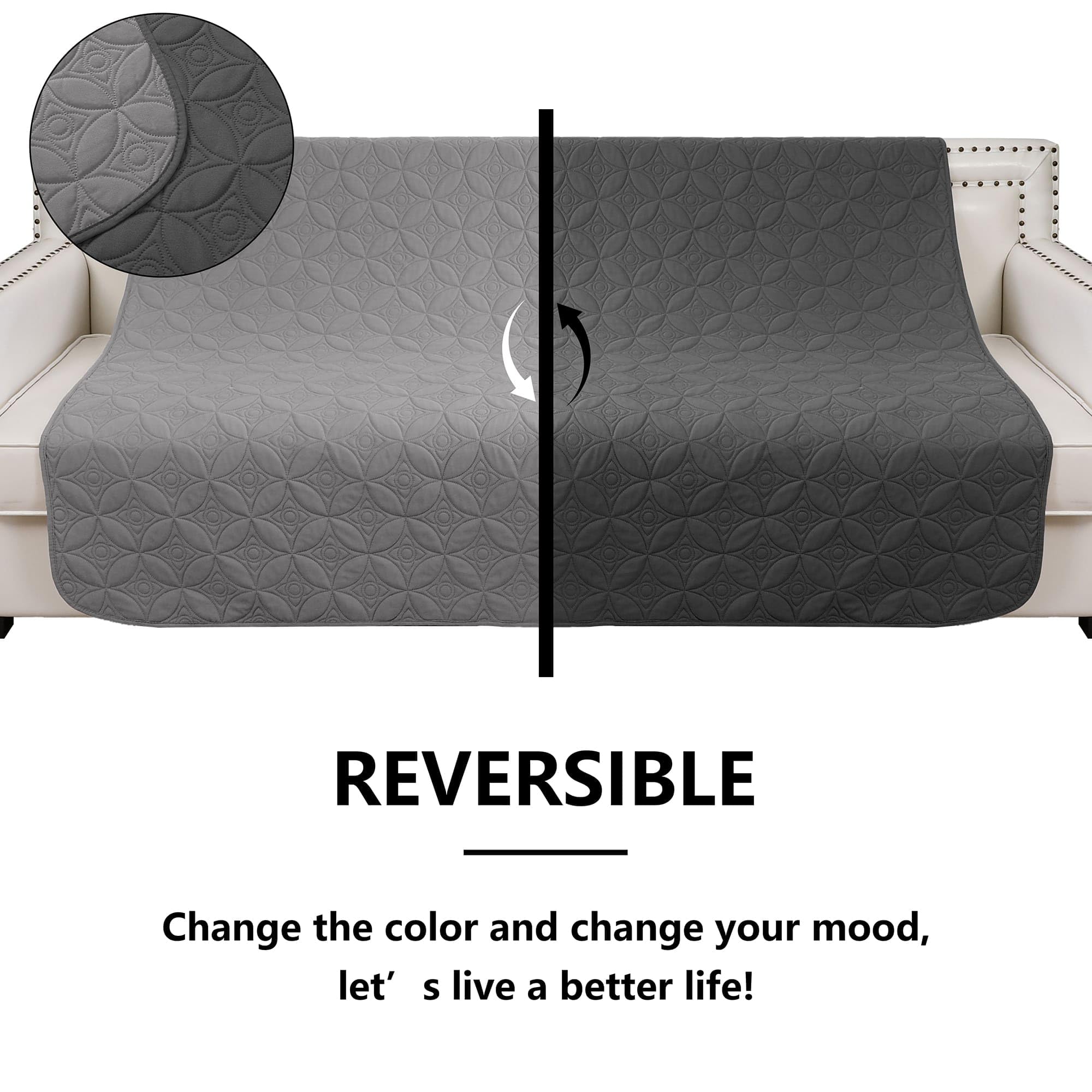 Tuffeel Waterproof Dog Blanket, 82x82 inches Pet Couch Covers for Sofa, Bed Furniture Protector from Dogs Washable and Reversibl
