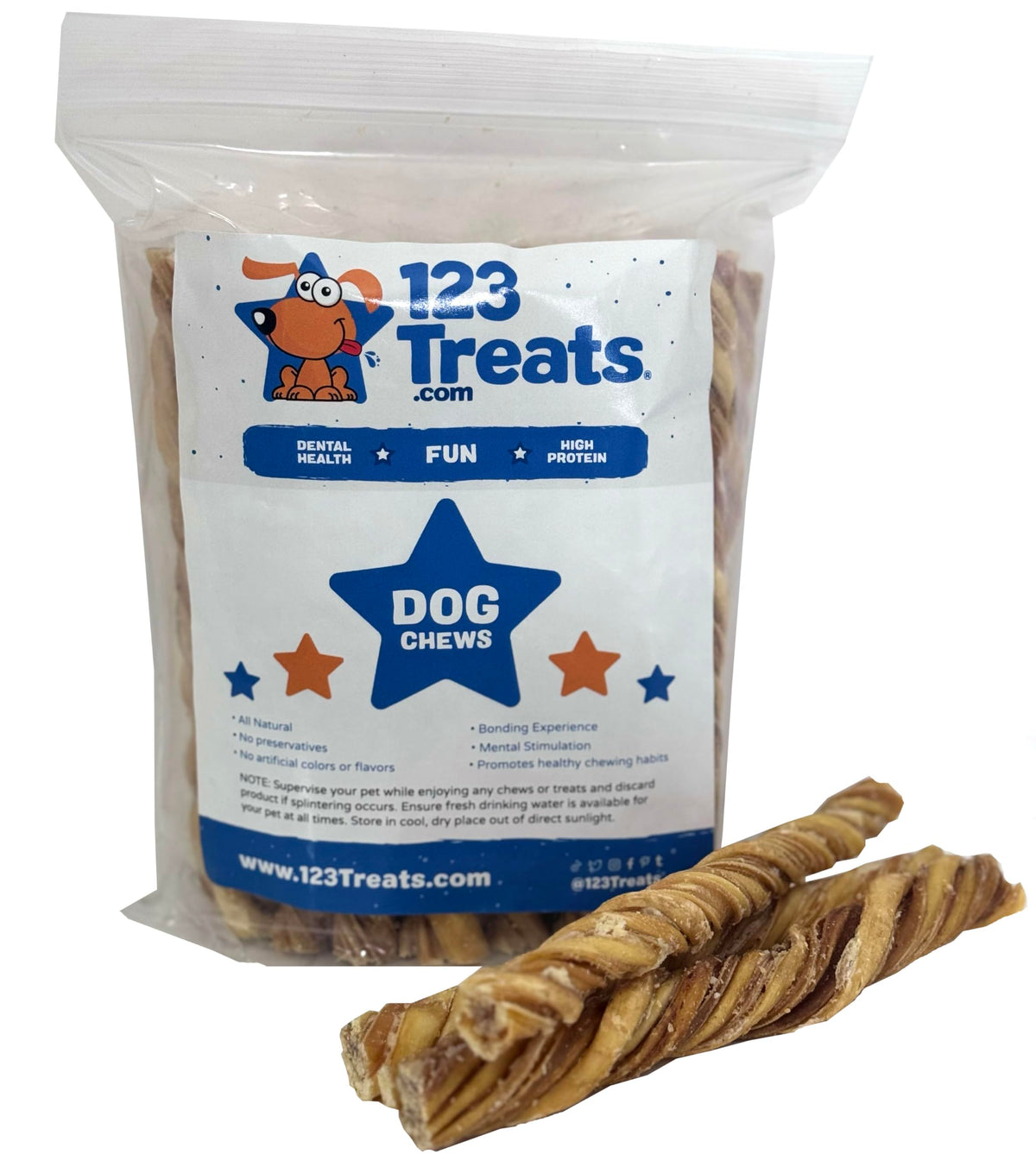 Beef Tripe Sticks For Dogs (6' - 25 Count) All Natural Dog Treats From Free Range, Grass Fed Beef Dog Chews Safe & Easily Digestible – Lasting Twist Sticks - Great For Puppies & Senior Dogs