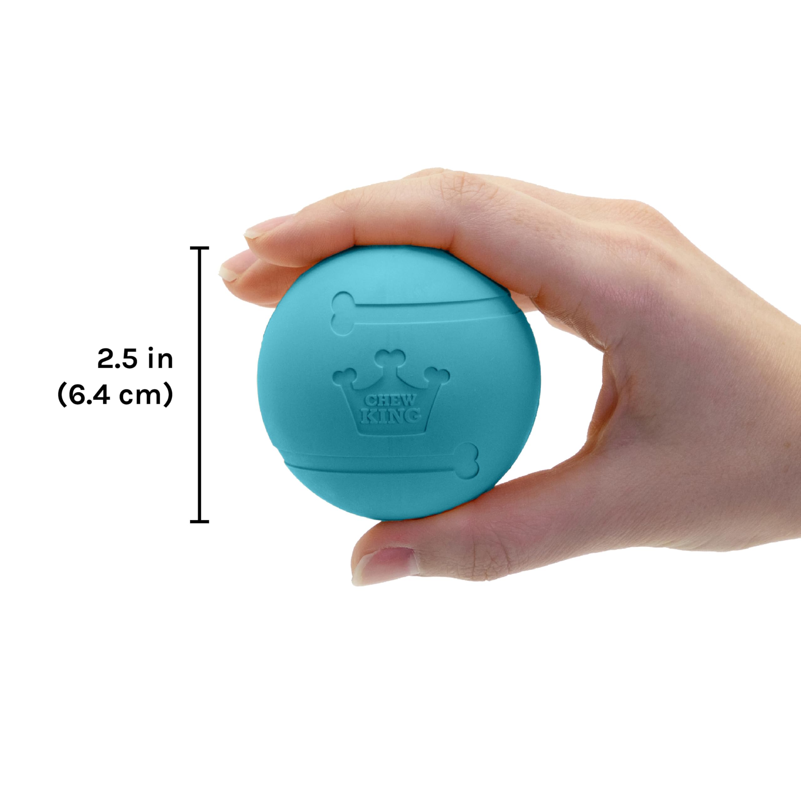 Chew King Flavored Rubber Ball Collection, 2.5 Inch Peanut Butter Flavor Rubber Balls 3-Pk