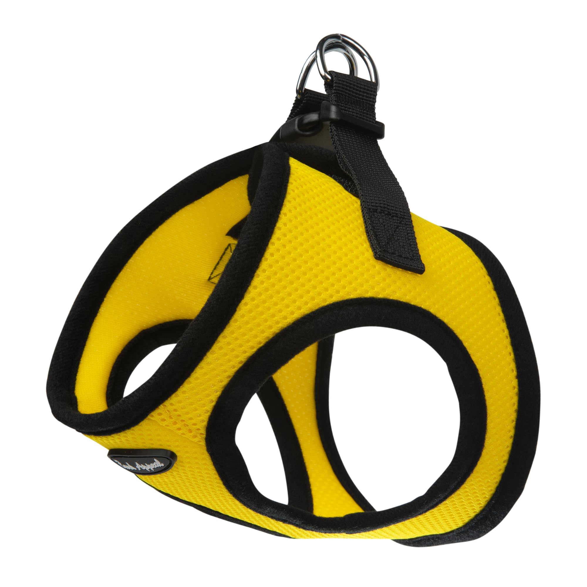 Bark Appeal Yellow Step-in Dog Harness for Small-Medium Pets - Updated Sizing, Re-Measuring is Essential - Soft Vest Harness - A