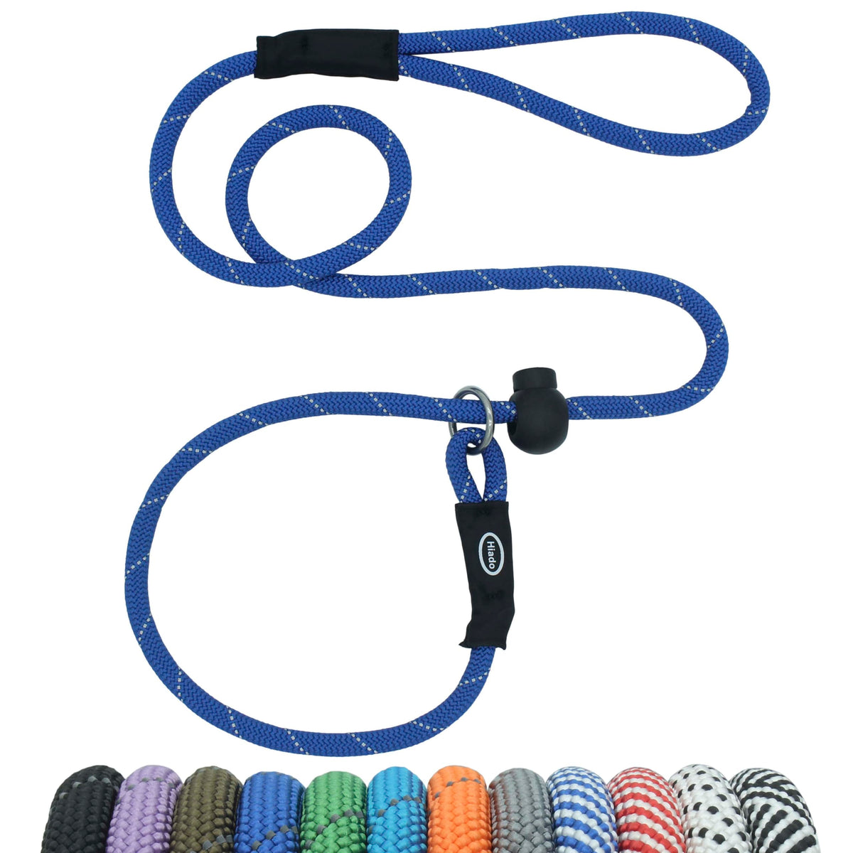 Hiado Slip Lead Dog Leash Reflective With Stopper Loop Rope Training No Pull For Small Medium Large Dogs 6Ft Blue