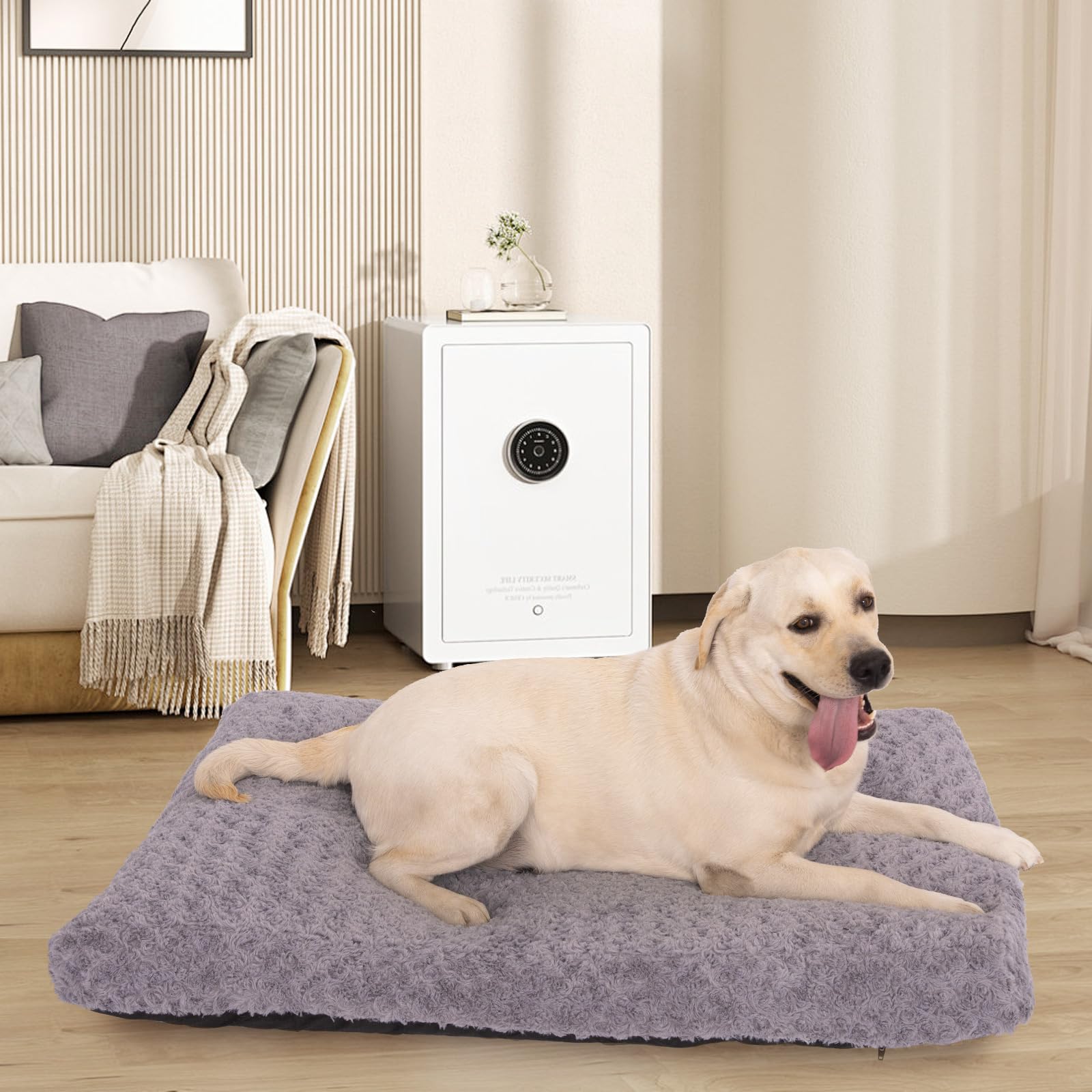 Faux Fur Dog Bed Covers (2-Pack) - Ultra Soft Rose Velvet, Removable & Washable, Cozy & Durable, X-Large Pet Bed Cover Only (No