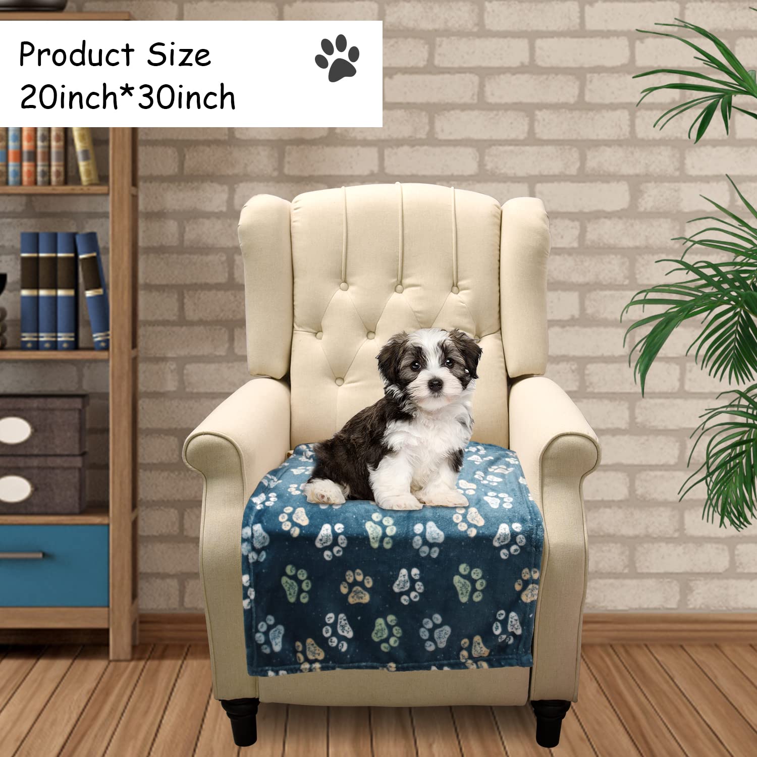 1 Pack 3 Blankets For Dogs Blankets For Medium Dogs Medium Dog Blanket Super Soft Fluffy Premium Fleece Pet Blanket Flannel Throw For Dog Puppy Cat Paw Blanket(30X20 Inch)