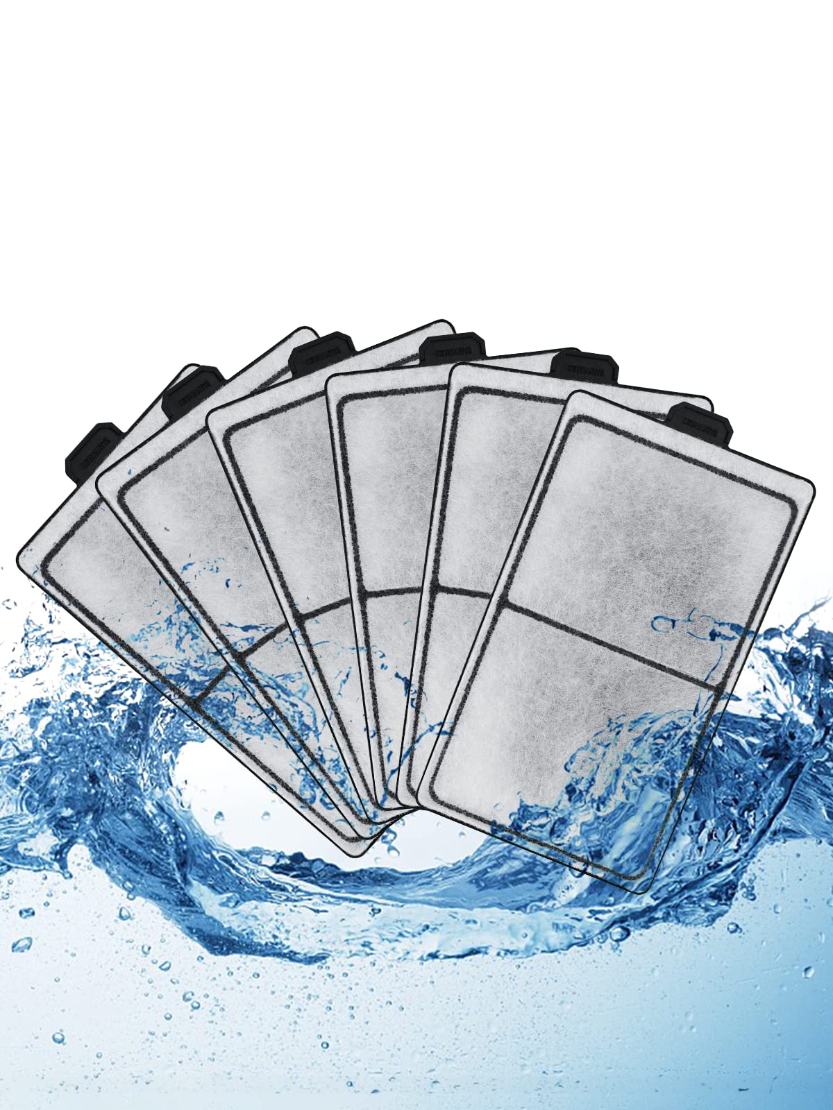 Hitauing 6 Pack Pf-S Filter Cartridge For Top Fin Silenstream Pf10 Power Filters