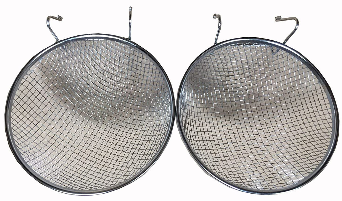 Lot of 2 Galvanized Steel Finch Canary Bird Nests with Metal Cage Hook