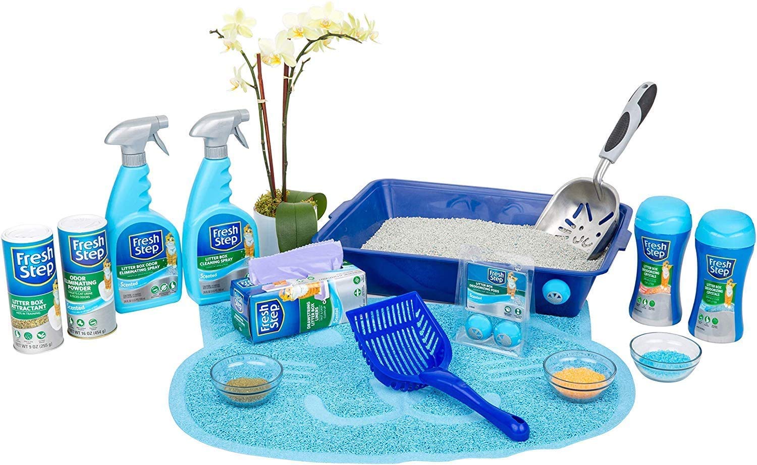 Fresh Step Cat Litter Crystals In Fresh Scent Cat Litter Box Deodorizer Combats Cat Odors And Neutralizes Smells To Keep Your Home Clean, 15 Ounces (Pack Of 1)