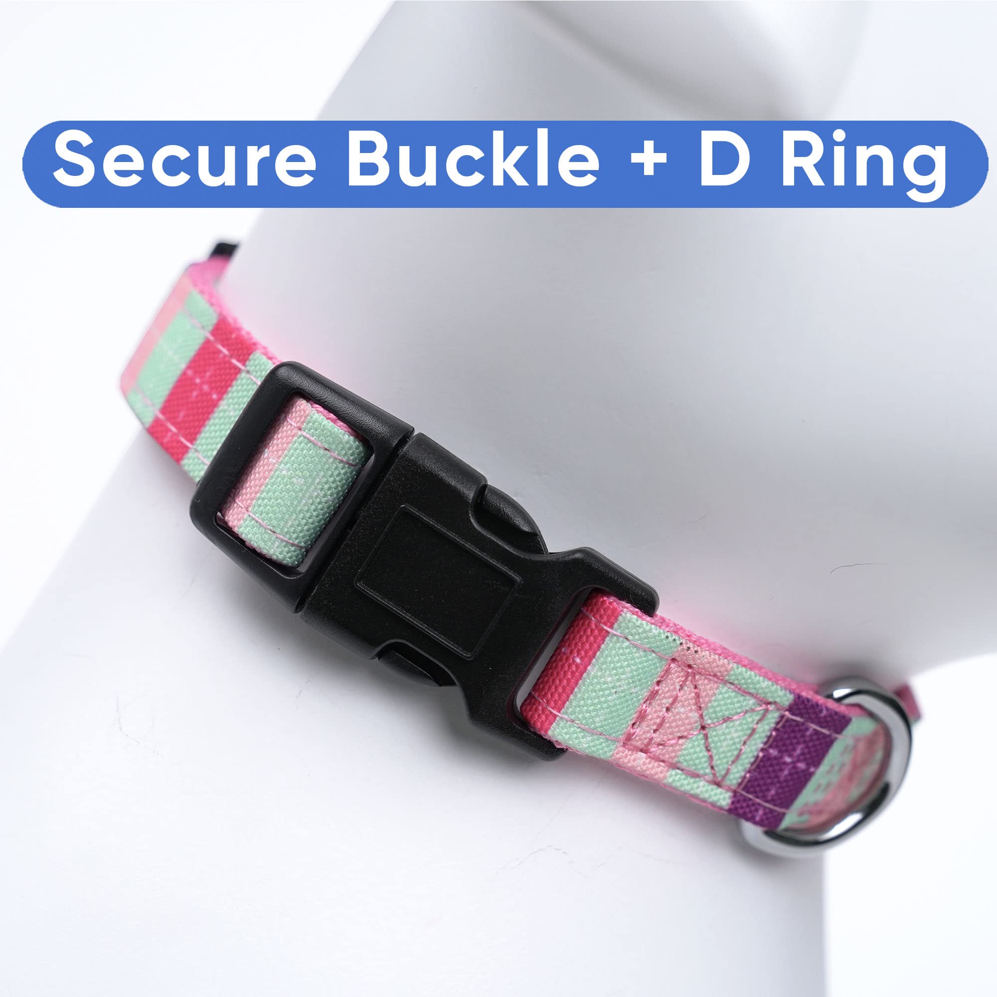 Pawtitas Pet Soft Adjustable Solid Color Nylon Puppy/Dog Collar Personalized Customizable Dog Collar Embroidered Customize W Pet