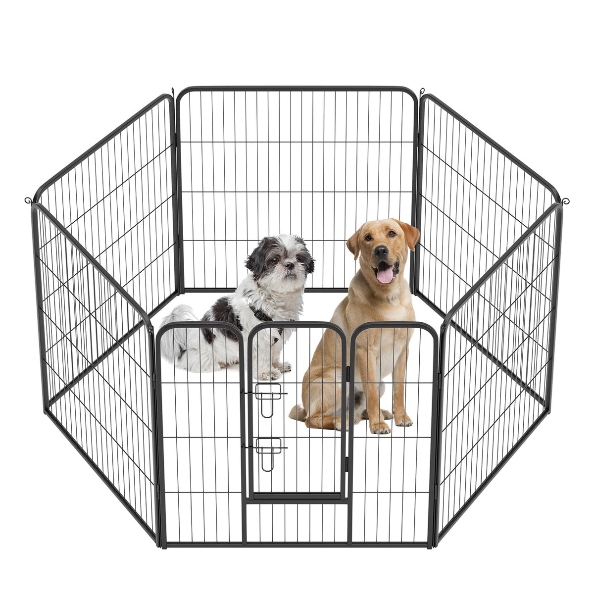Bestpet Dog Playpen Indoor 32 Inch Height 6 Panels Dog Pen For Medium And Large Dogs, Exercise Pen Pet Dog Fence With Doors Pet 