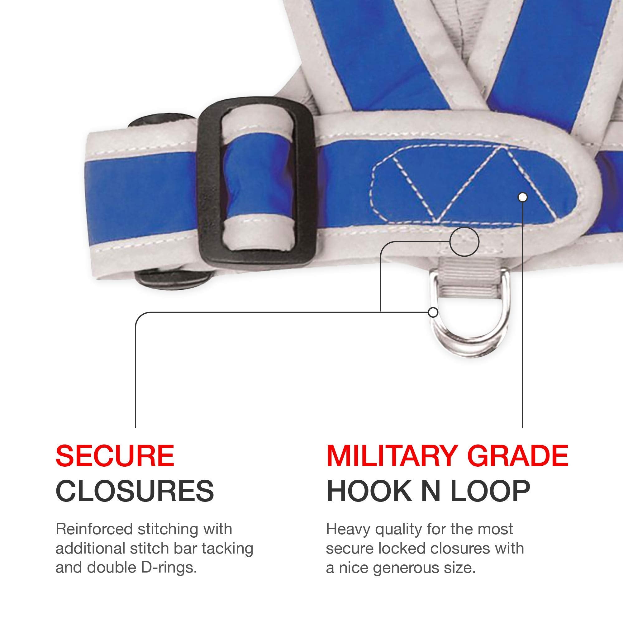 My Canine Kids Precision Fit Nylon Step-In Adjustable Dog Harness In Teacup To 40 Lbs Vest Easy On Adjustable Xxxsmall Toy Puppies To Large Soft Walking Doggy Wrap Vest (1101)(Small - Royal)