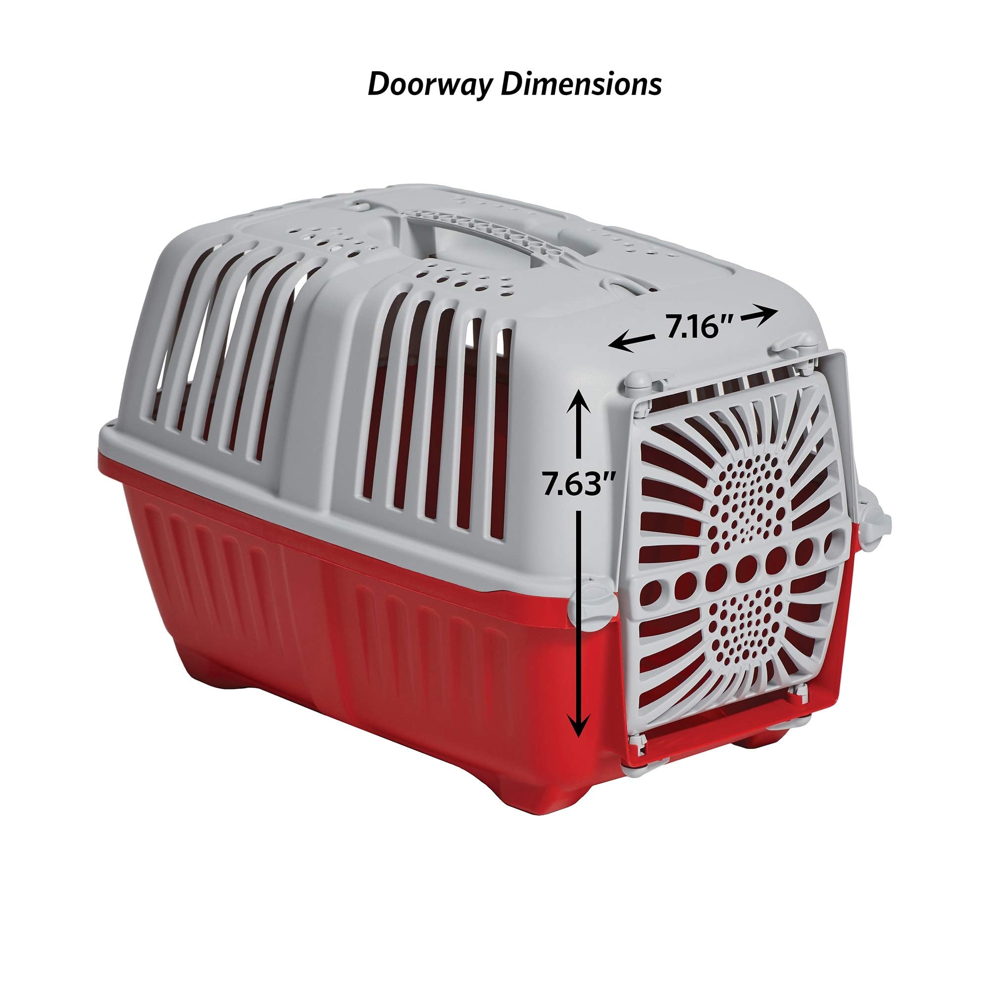 Midwest Homes For Pets Spree Travel Pet Carrier, Red | Hard-Sided Pet Kennel Ideal For Toy Dog Breeds, Small Cats & Small Animals | Dog Carrier Measures 19.1L X 12.5 W X 13H - Inches