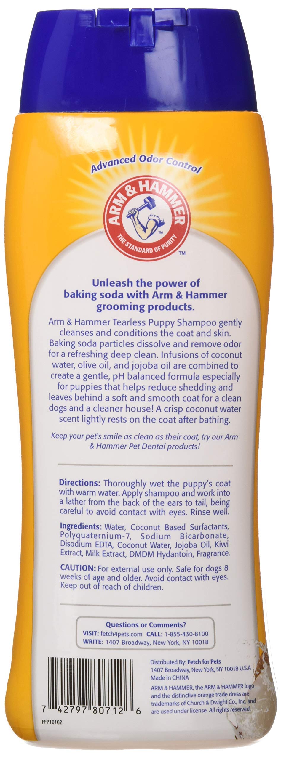 Arm & Hammer For Pets Tearless Puppy Shampoo | Tearless Dog Shampoo For Puppies Gently Cleans & Deodorizes | Fresh Coconut Water
