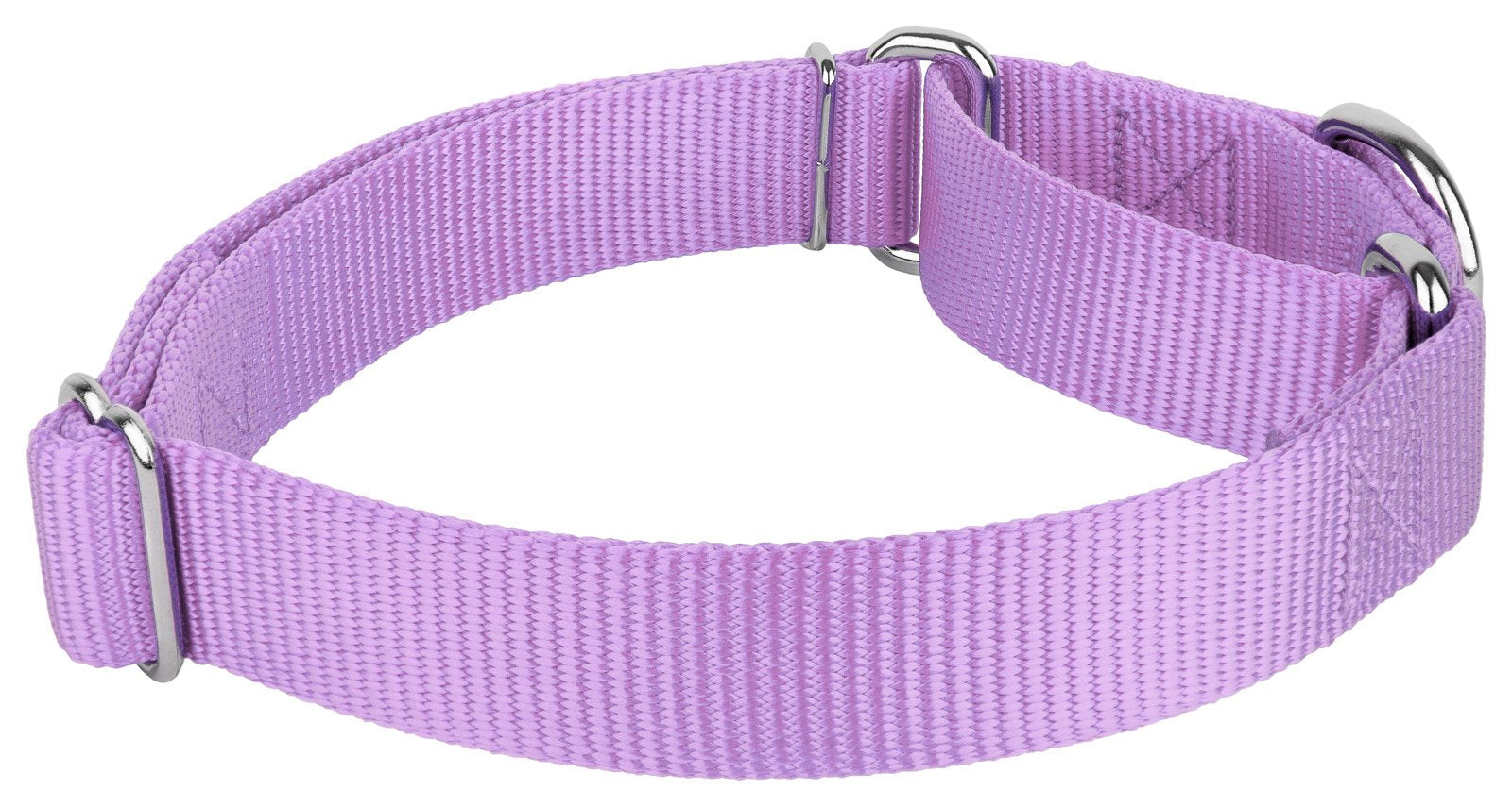 Country Brook Petz - Lavender Martingale Heavy Duty Nylon Dog Collar - 21 Vibrant Color Options (3/8 Inch Width, Mini)