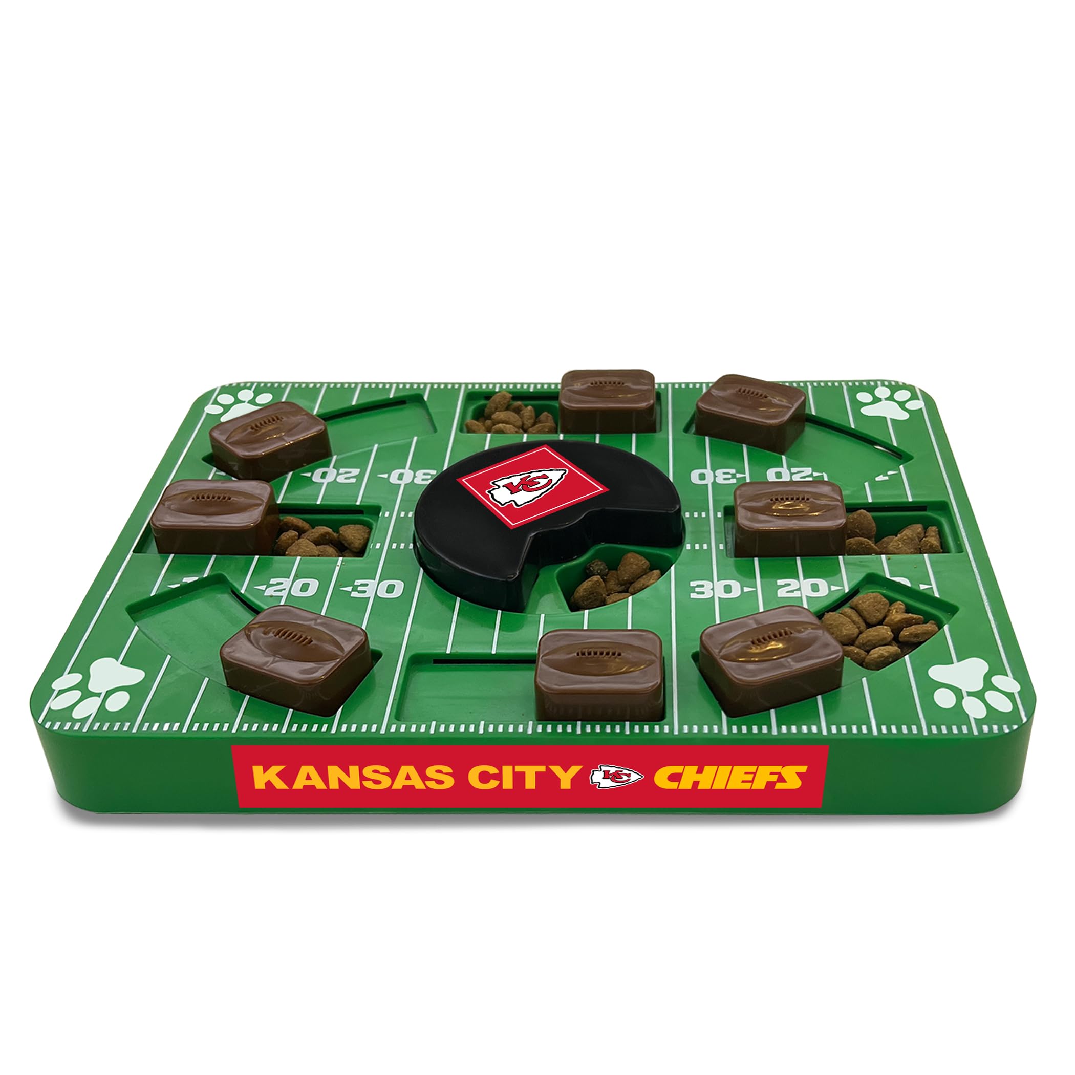 Pets First Nfl Kansas City Chiefs Puzzle Toy - Interactive Dog Puzzle Treat Toy