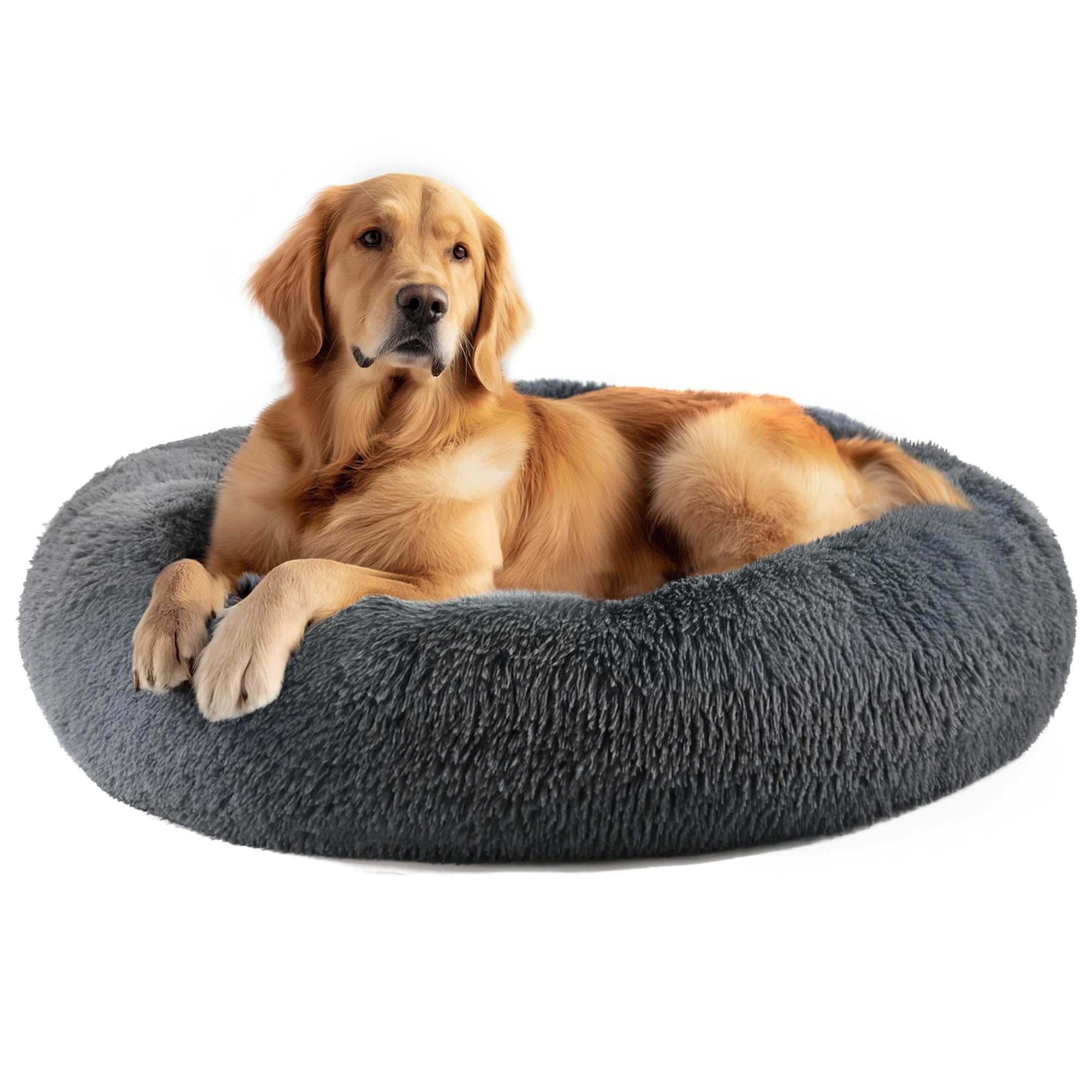 Dog Beds Large Sized Dog And Cats, 32In Pet Beds For Large Pet, Washable Indestructible Extra Large (Dark Grey)