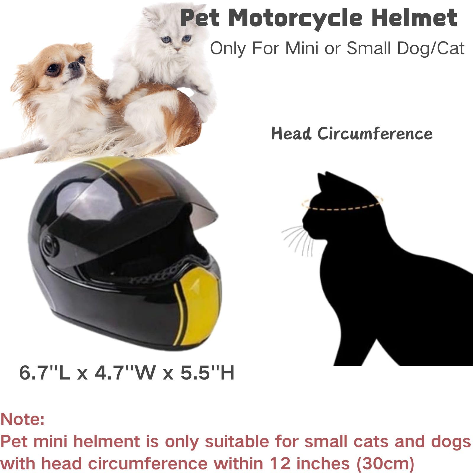Pet Motorcycle Helmet Dog/Cat Full Face Motorcycle Helmet Outdoor Motorcycle Bike Riding Helmet Hat For Cat Dog Doggie Puppy Kit