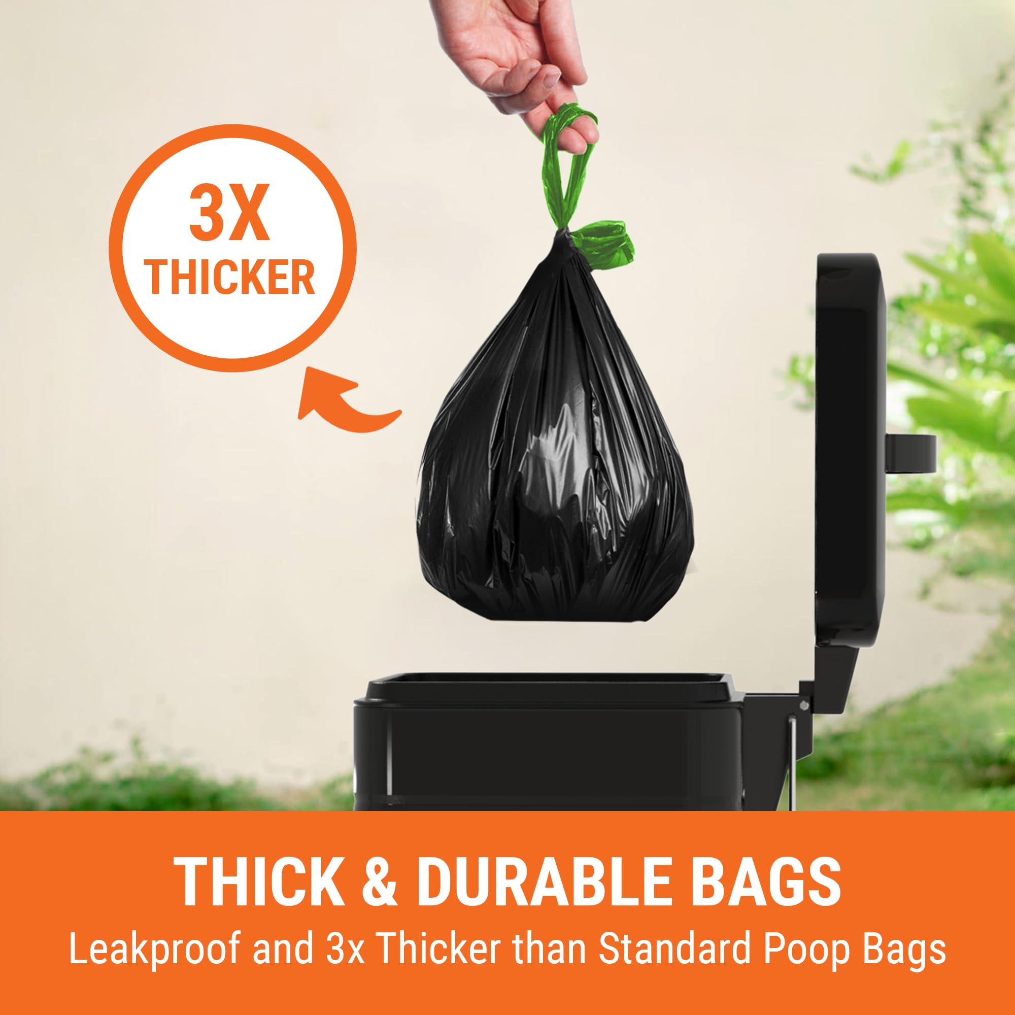 Pupzle Pooper Scooper Replacement Bags for Side Clips, for Swivel Bin with Bag Attachment, 30 Poop Scoop Replacement Bags, Poope