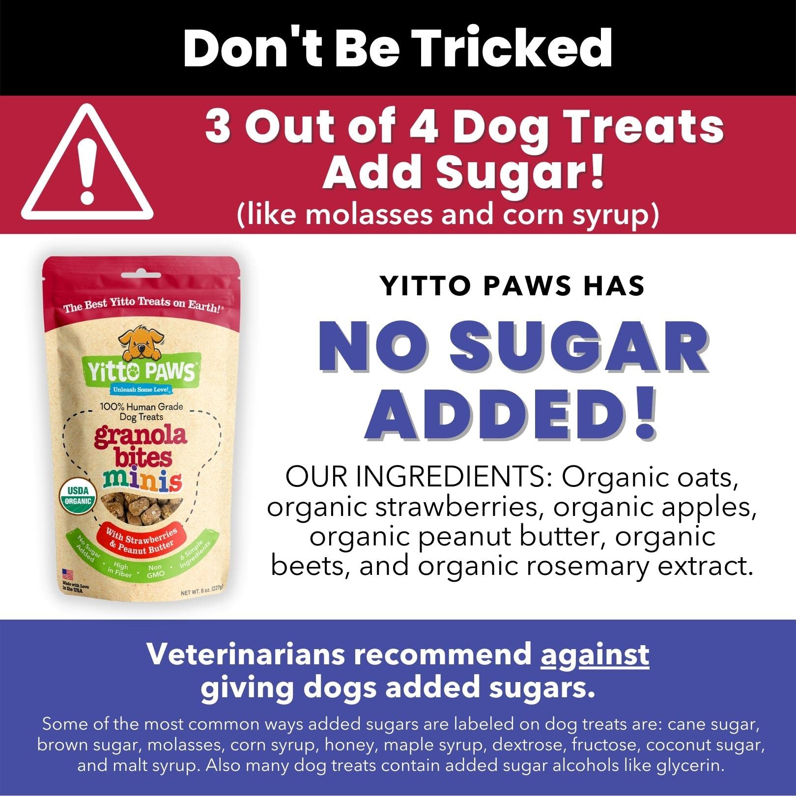 Crunchy Mini Organic Dog Training Treats - Oats, Strawberries & Peanut Butter - Healthy Puppy Treats, Vegan All Natural Made in