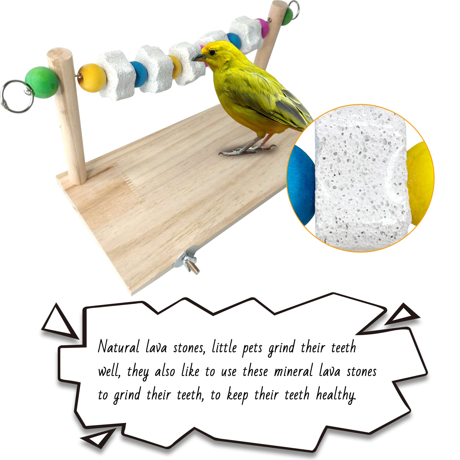 Tfwadmx Chinchilla Ledges Wood, Small Animal Lava Teeth Grinding Stone, Hamster Percy Ledges Wood Platform Chew Toys For Rat Gerbil Guinea Pig Chinchilla Parrot Chipmunk Squirrel Mouse