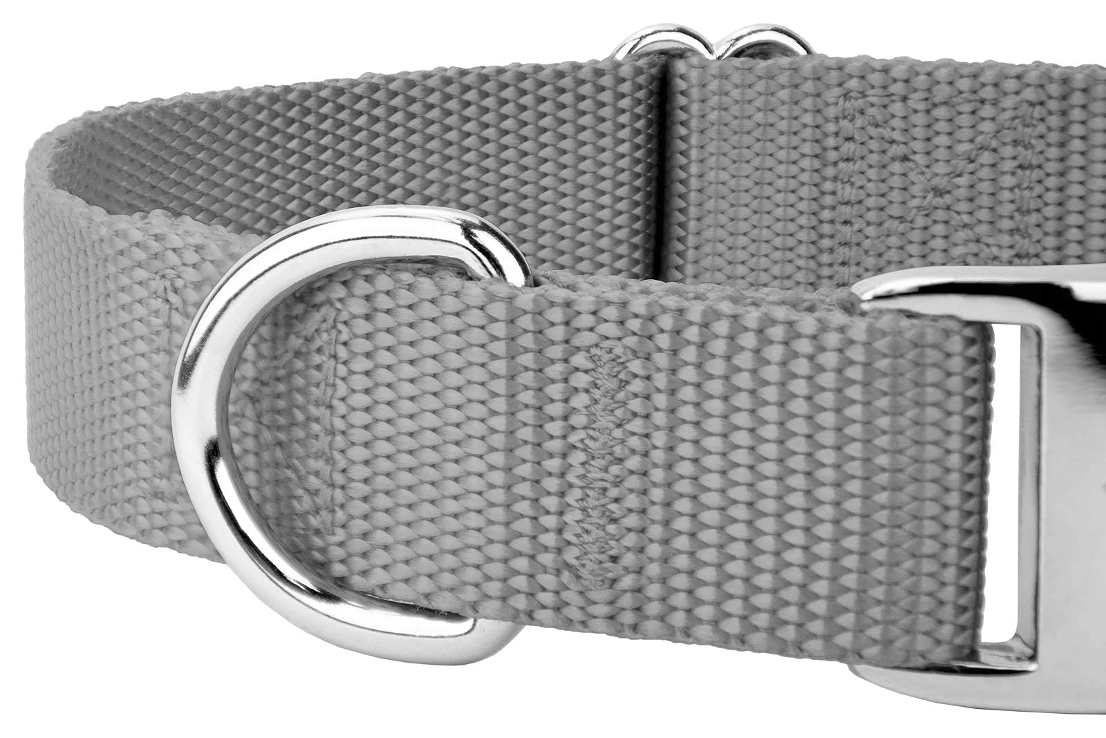 Country Brook Design - Vibrant 30+ Color Selection - Premium Nylon Dog Collar With Metal Buckle (Small, 3/4 Inch Wide, Silver)