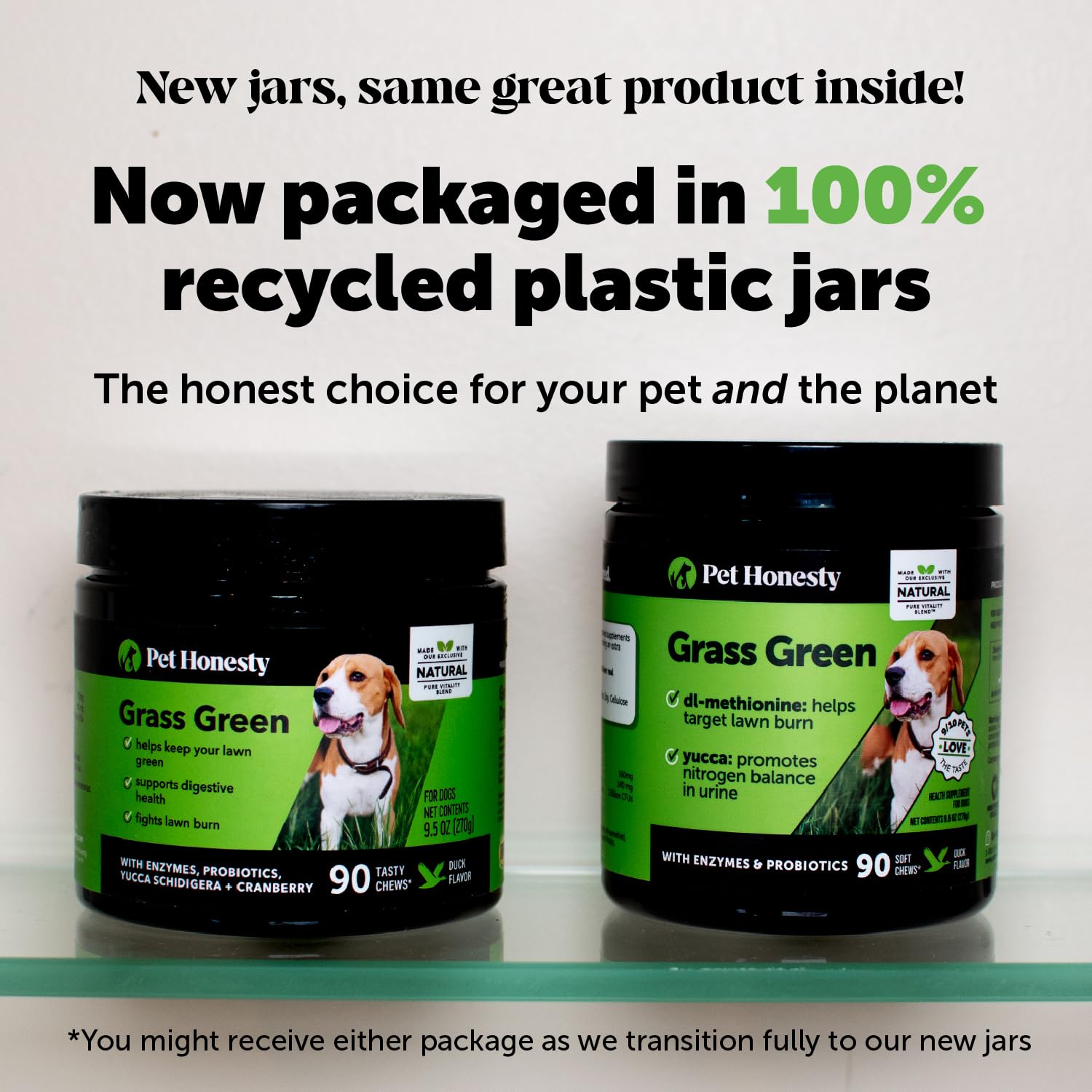 Pet Honesty Grass Green - Pee Grass Spot Saver Caused by Dog Urine, Gut Health Probiotics, Dog Urine Neutralizer for Lawn, Grass
