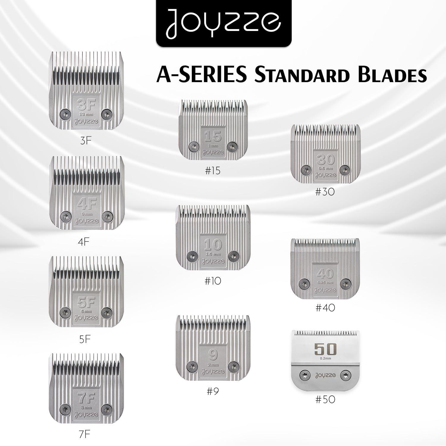Joyzze Professional Grade Dog Clipper Grooming Blade, Detachable, Replacement Blades - Stainless Steel, Coated Ceramic, A Series