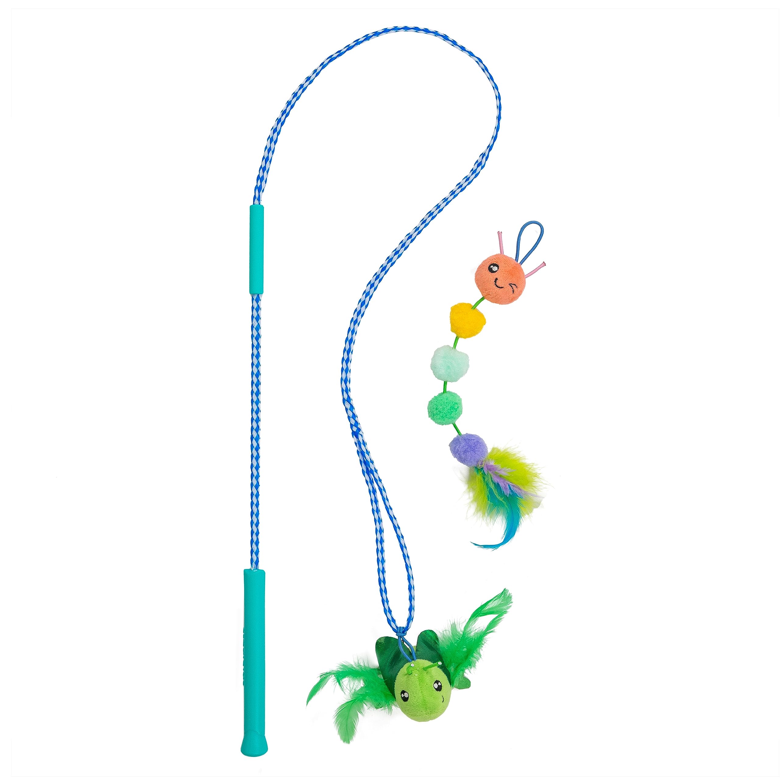Catstages Tail Teaser Ground Prey Play Wand With Catnip Toy Attachments Interactive Cat Wand