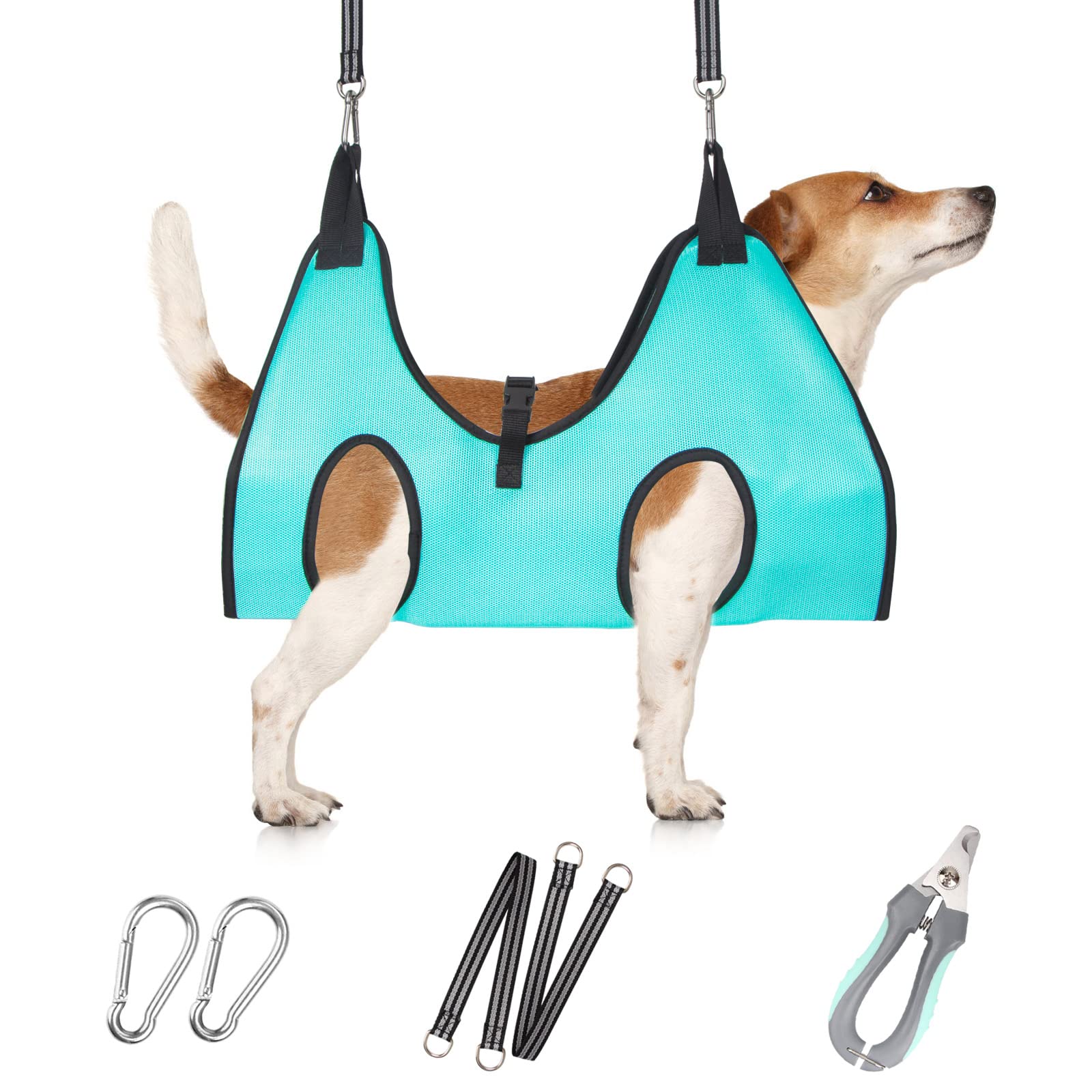 Ateson Dog Grooming Hammock - Upgrade Pet Grooming Harness For Nail Trimming (S 30Lb), Dog Sling For Nail Clipping, Dog Hanging 