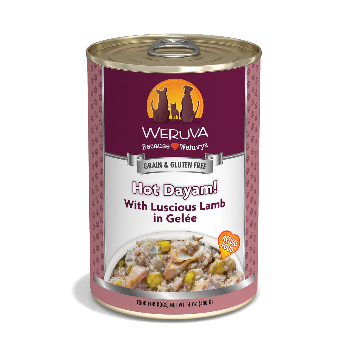 Weruva Classic Dog Food, Hot Dayam! With Lamb In Gelée, 14Oz Can (Pack Of 12)