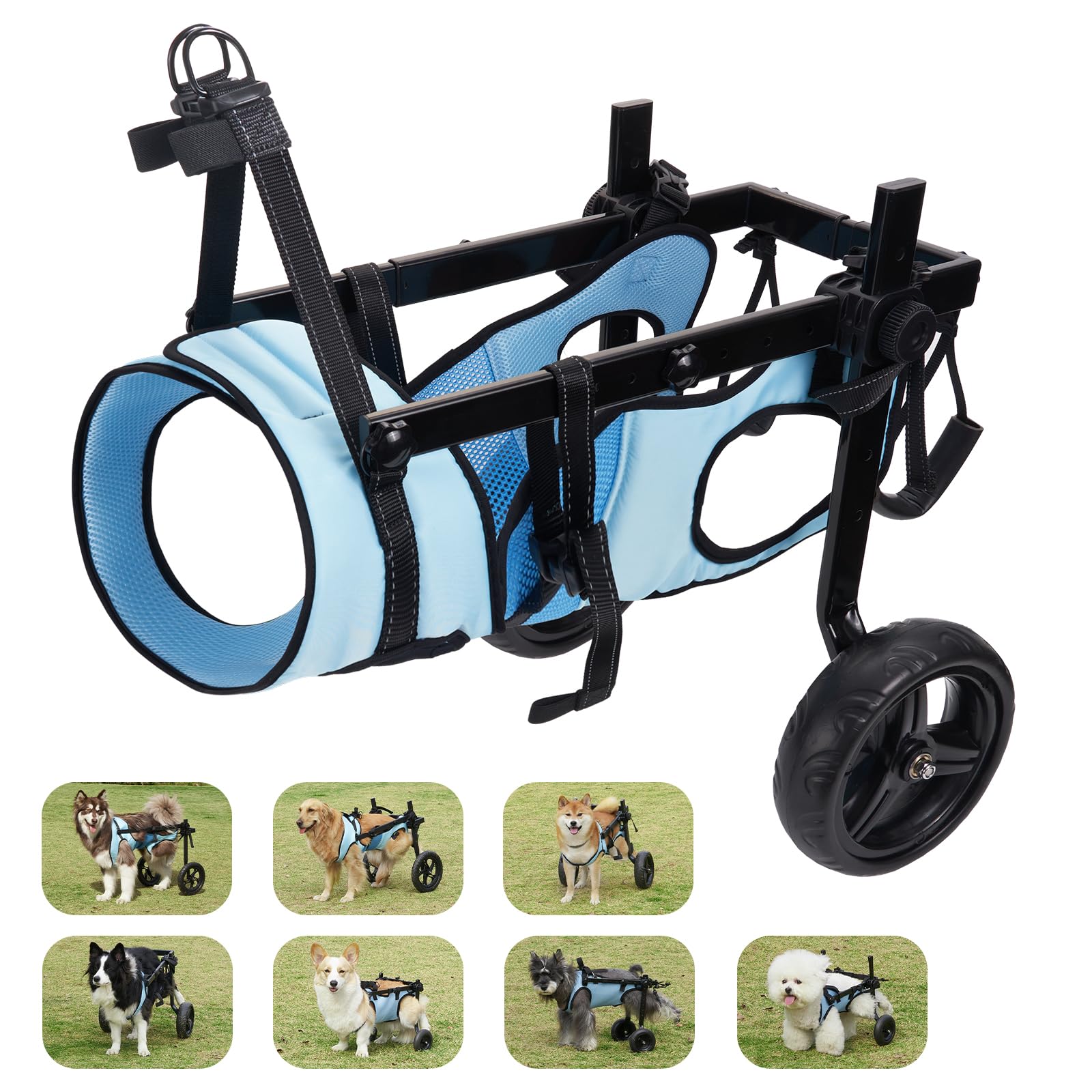 celestaura Dog Wheelchair for Back Legs, Dog Wheelchair Cart, Doggy/cat Wheelchairs with Disabled Hind Legs Walking, Mobility Ai