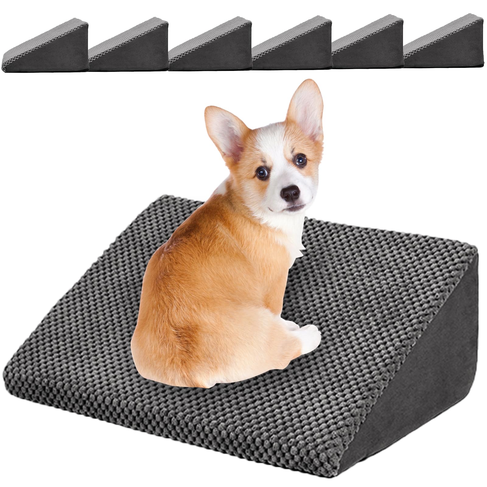 Update 40D Dog Ramps/Stairs For Stairs, Foam Pet Ramp Stairs For Any Staircase, Non-Slip Dog Pet Steps For Small Dogs, Stair Ram