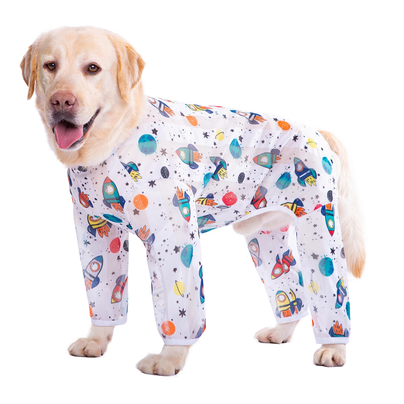 Dog Jumpsuit Prevent Shedding Hair Dog Onesie Surgery Recovery Suit Anti Licking Breathable Mesh Pet'S Bodysuit, Pajamas For Big