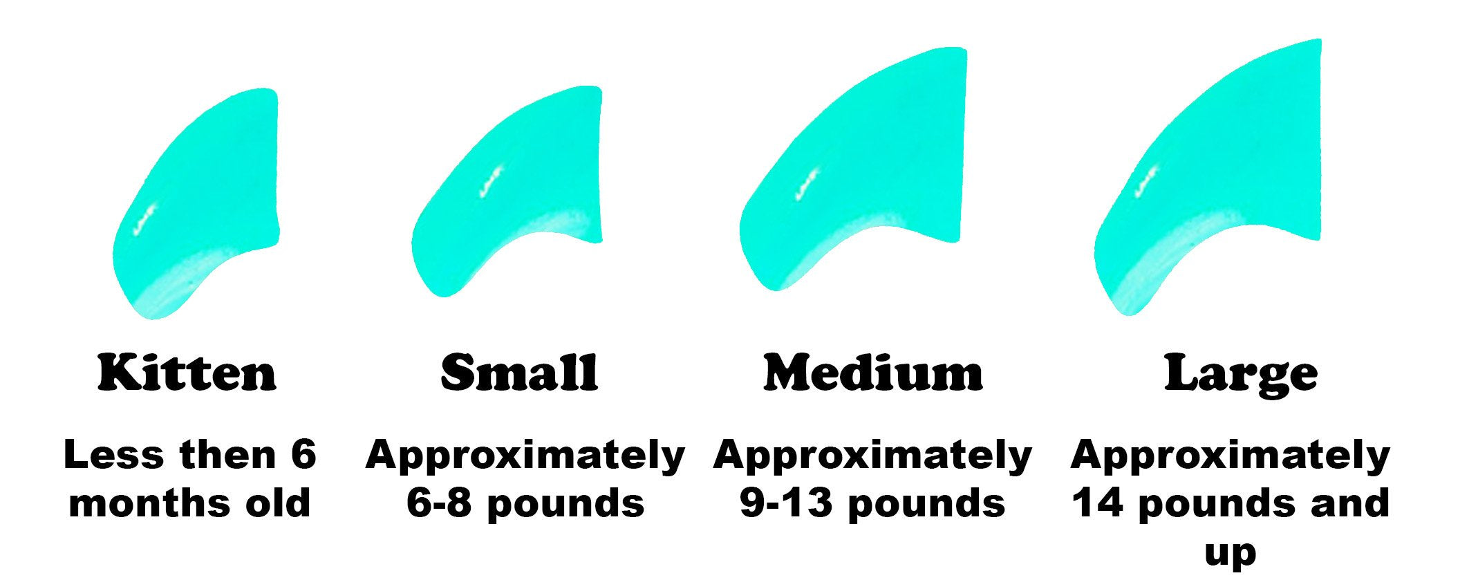 Purrdy Paws 40 Pack Soft Nail Caps For Cat Claws Turquoise Medium