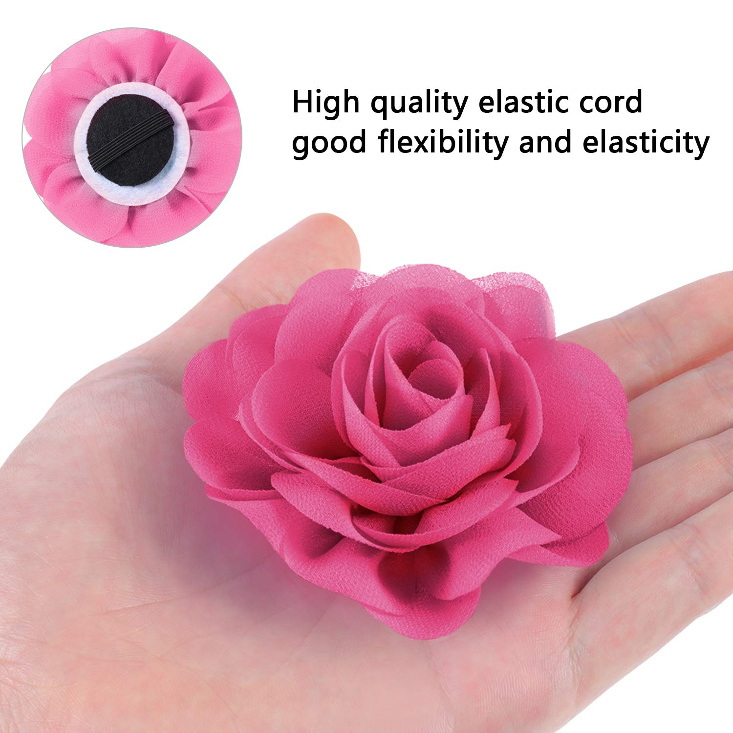 Willbond 8 Pieces Dog Flowers Collar Pet Charms Flower 8 Cm Cat Pet Bow Tie For Puppy Dog Collar Grooming Accessories(Multi-Color)