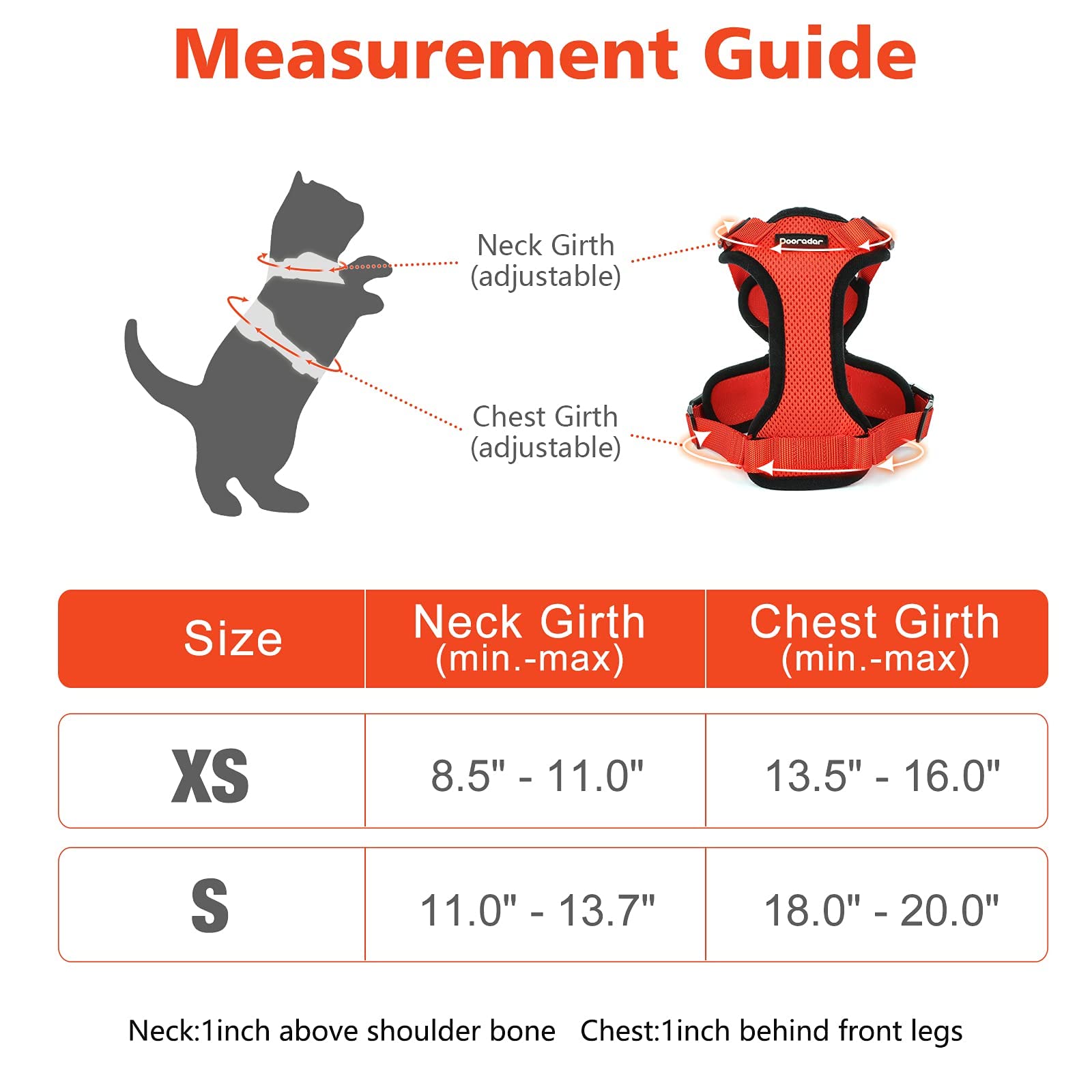Dooradar Cat Harness And Leash Set, Escape Proof Safe Adjustable Kitten Vest Harnesses For Walking, Easy Control Soft Breathable Mesh Jacket With Reflective Strips For Cats, Reddish Orange, S