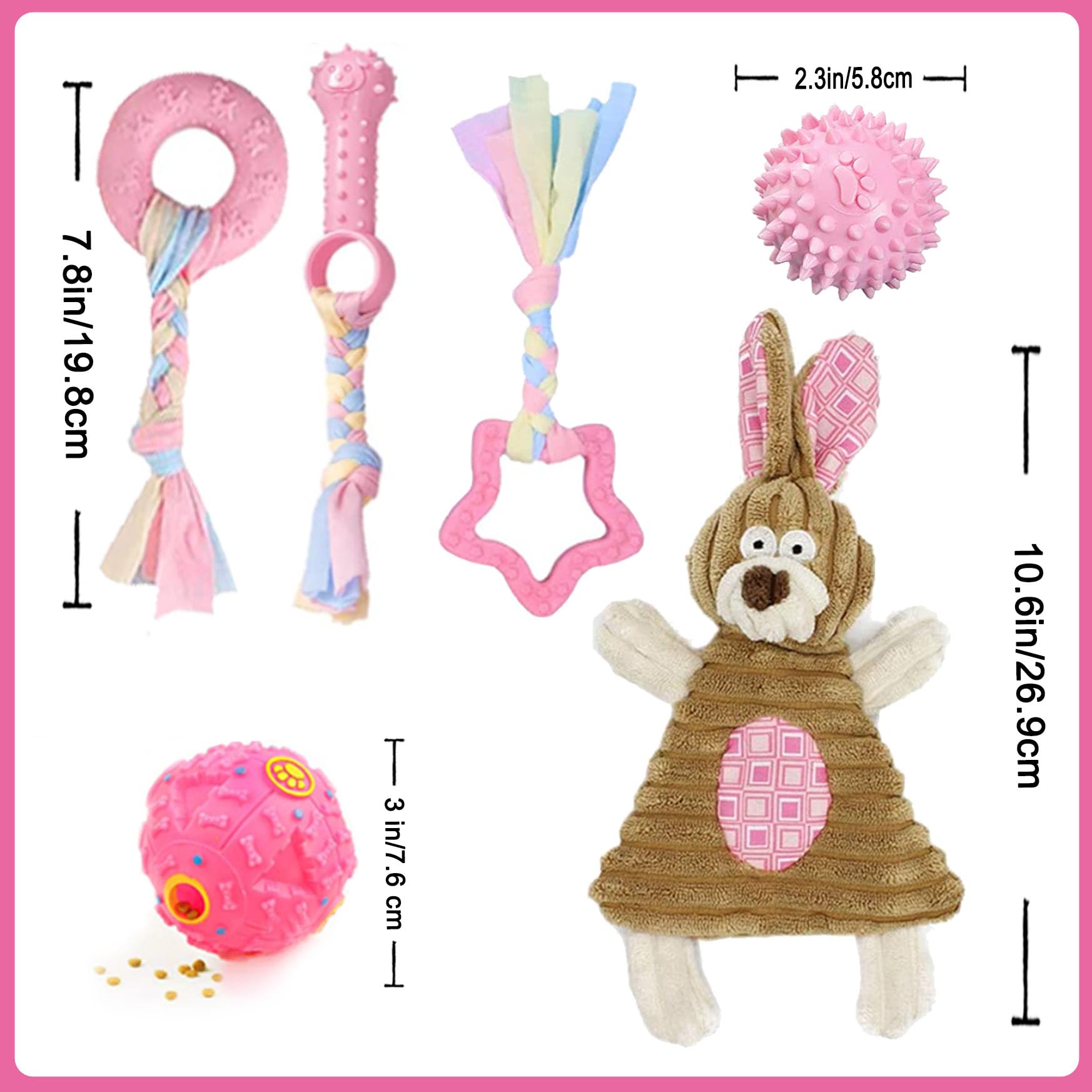 Lobeve Puppy Supplies Starter Kit - 39-Piece Set Of Puppy Essentials And Dog Stuff.Includes Dog Leash, Toys, Bowl, Brushes,And M