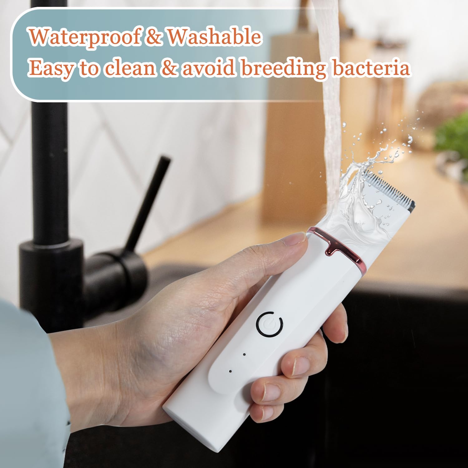 Dog Grooming Clippers, Upgrade Waterproof Cordless Low Noise 4-In-1 Cat Trimmer For Grooming, Rechargeable Usb Dog Paw Trimmer -