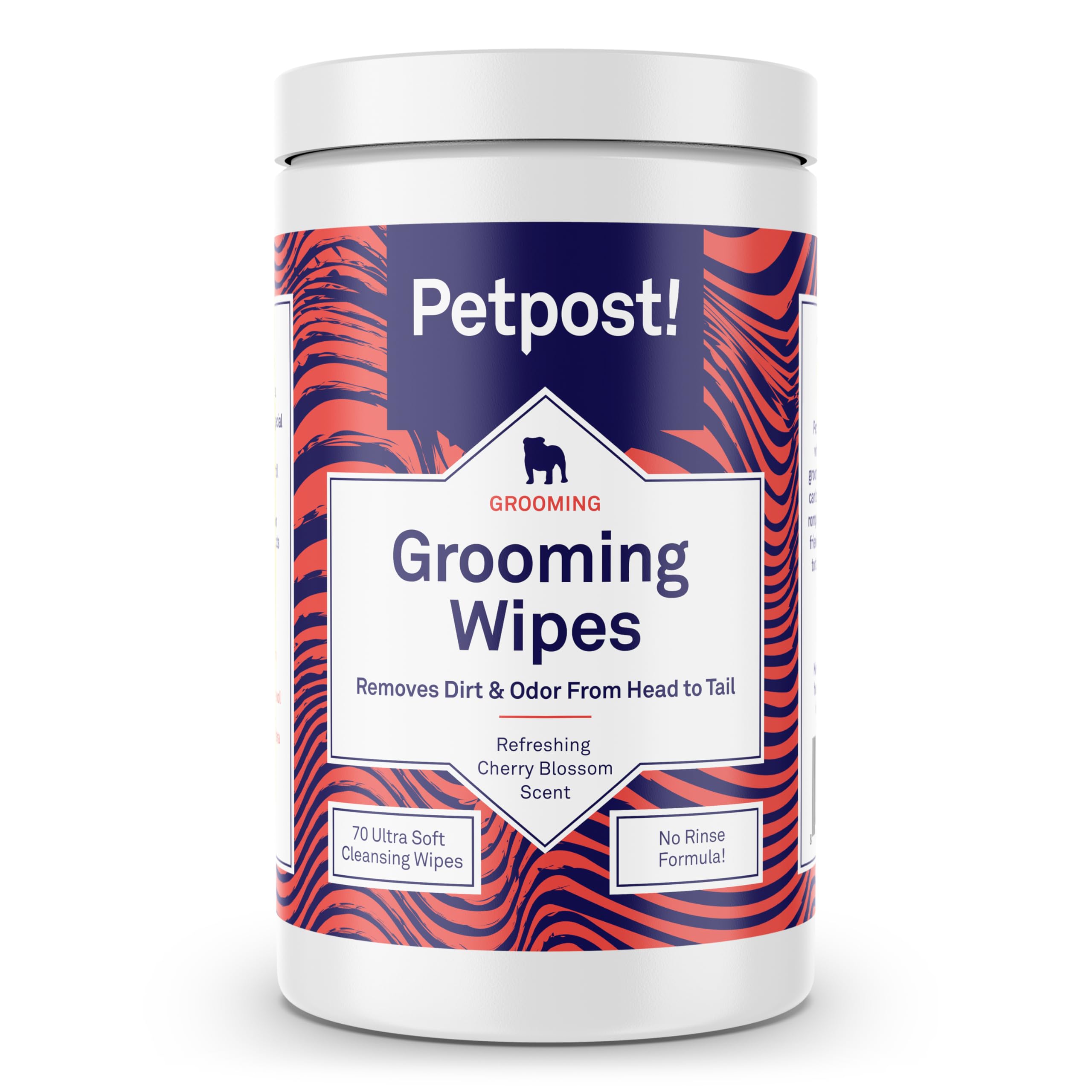 Petpost | Grooming Wipes For Dogs - Large, Deodorizing Wipes With Cherry Blossom Scent - 70 Ultra Soft Cotton Pads In Cleansing Solution - Cherry Blossom Scent 70 Ct.