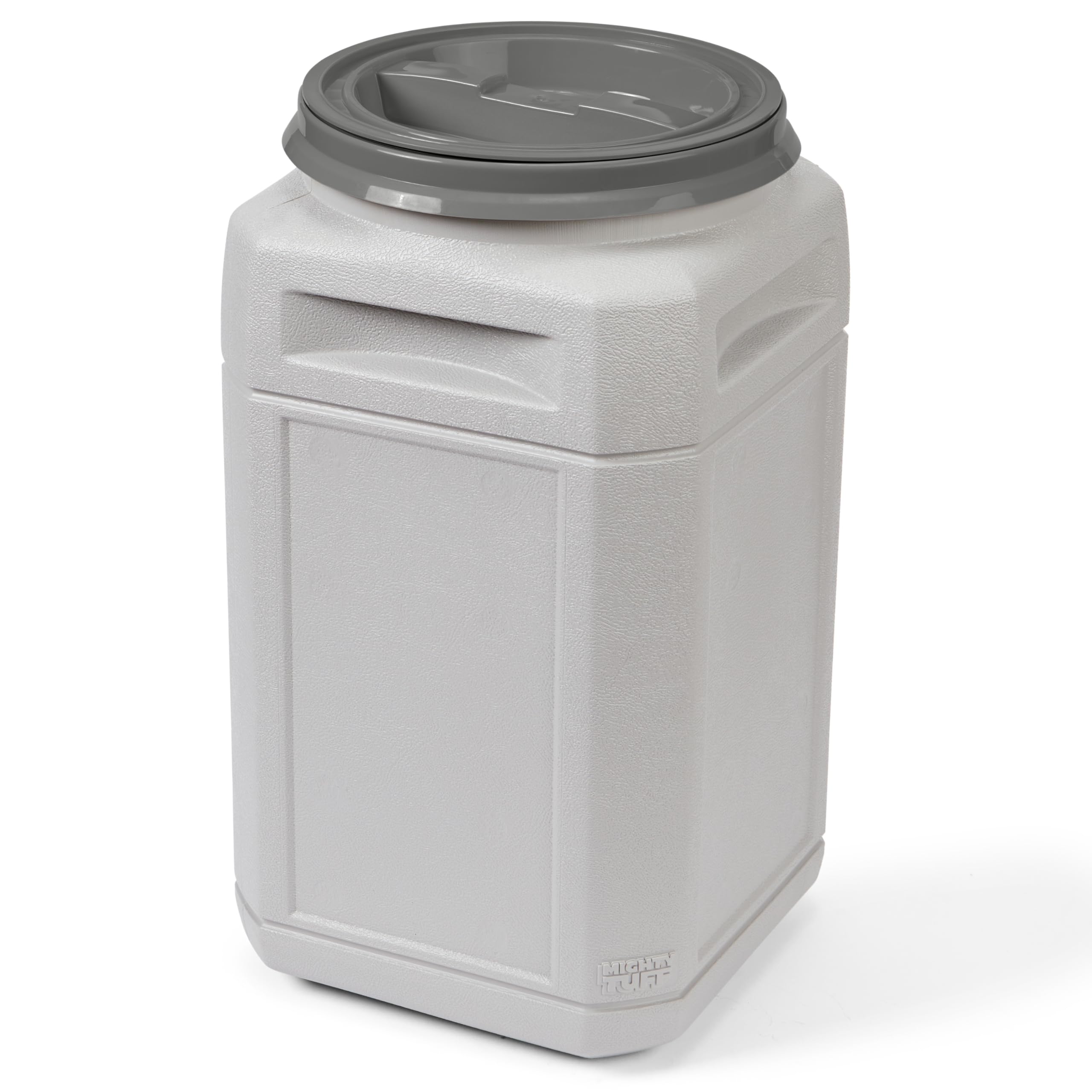 Mighty Tuff Airtight Dog Food Storage Container - 13 Gal, up to 54 lb Capacity - Cat and Dog Food Container with Twist Lid & Han