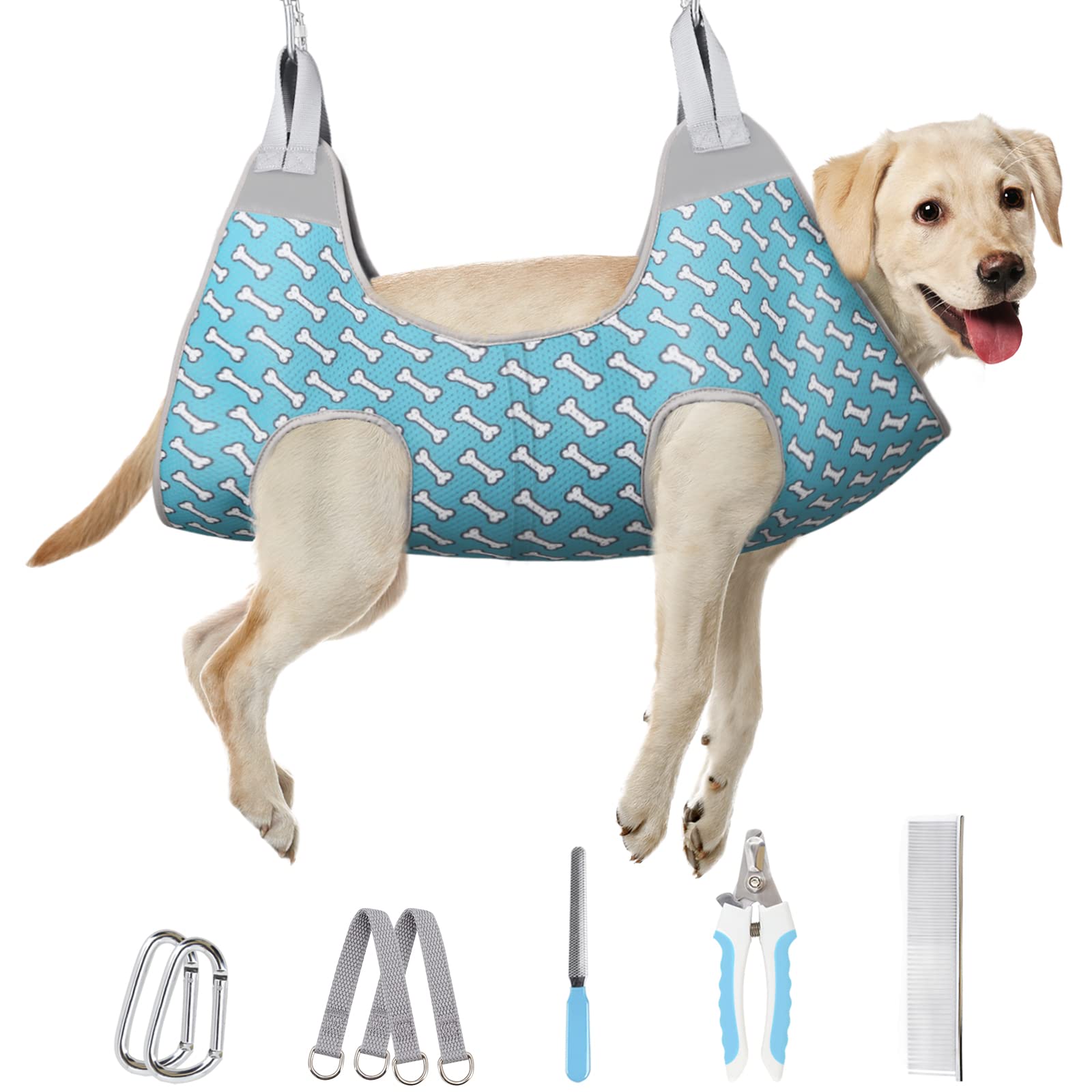 Supet 2Xldog Grooming Hammock Harness For Cats Dogs, Relaxation Pet Grooming Hammock Restraint Dog & Small Animal Leashes Sling 