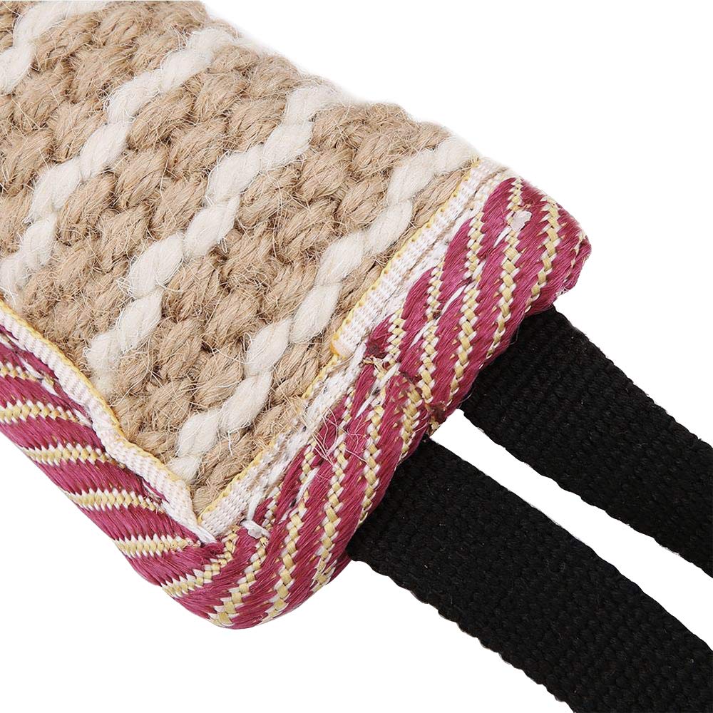Dog Tug Toy |Tug of War Dog Toy |Jute Bite Pillow with 2 Handles for Puppy Training Interactive Play, Fetch, K9 |Suitable for Sm