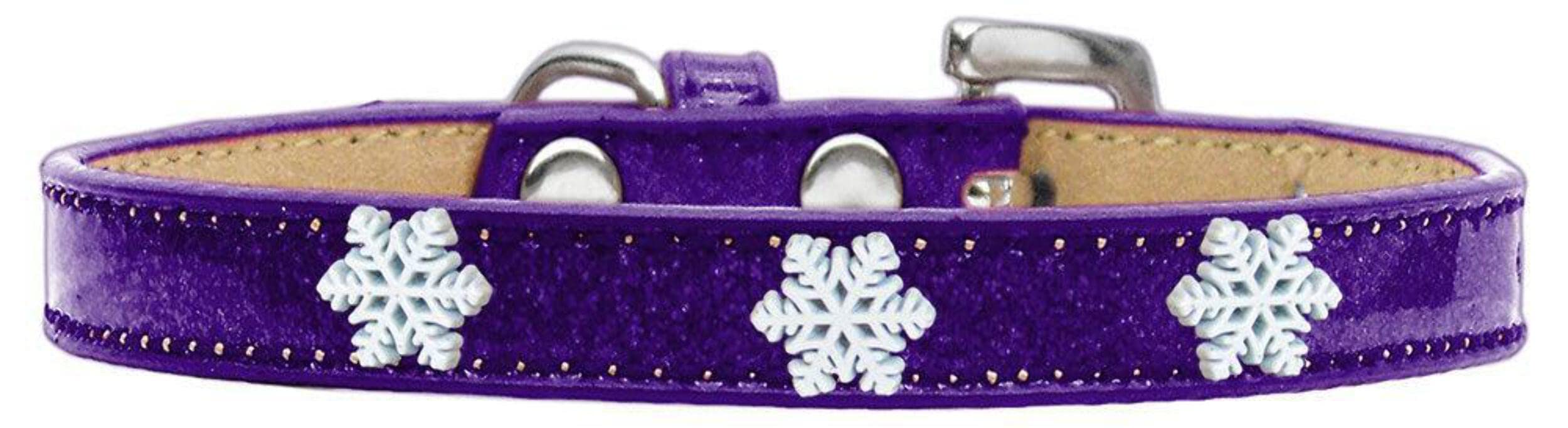 Mirage Pet Products Snowflake Widget Ice Cream Dog Collar, Size 10, Blue
