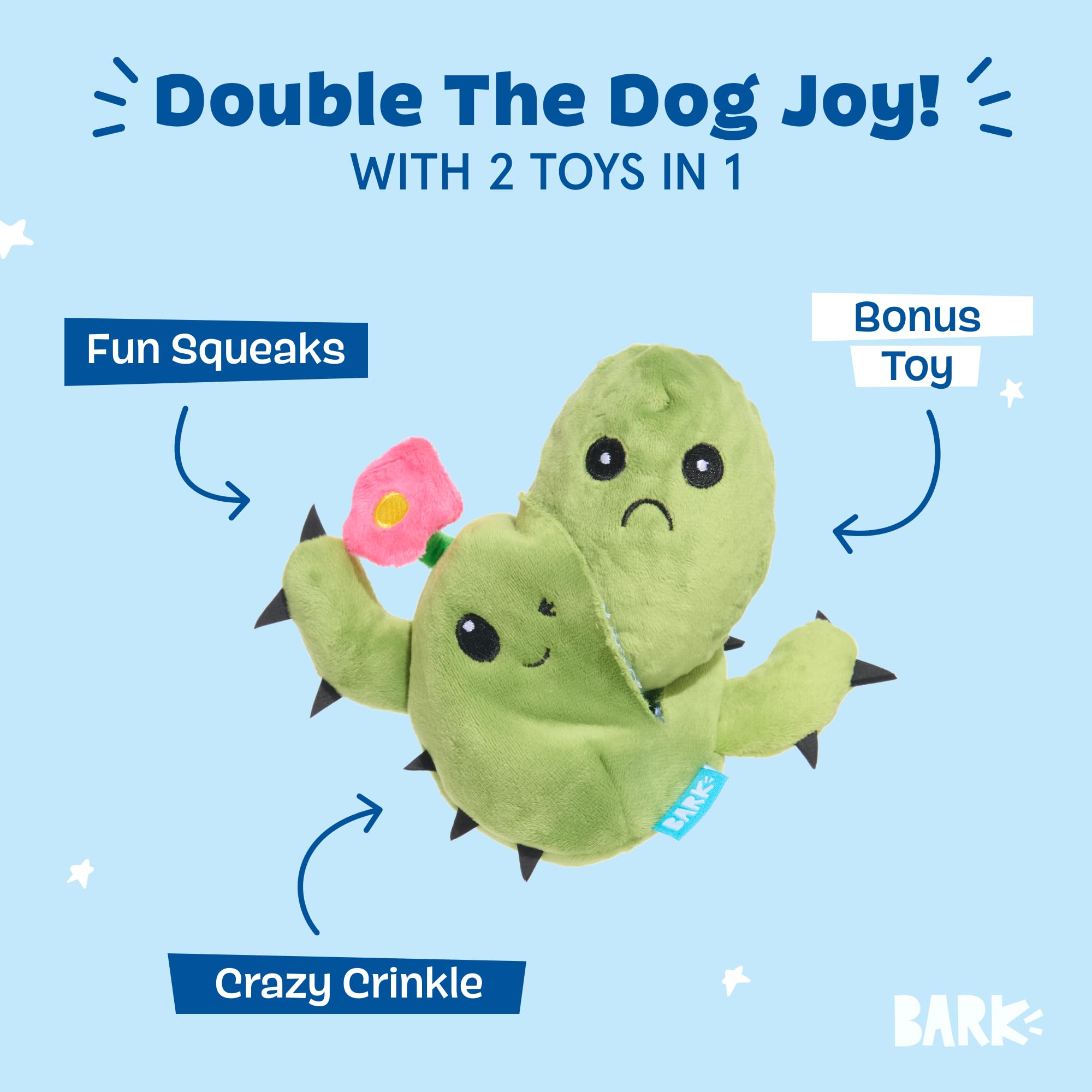 Barkbox 2 In 1 Interactive Plush Dog Toy - Rip And Reveal Toy For Dogs And Puppies - Stimulating Squeaky Pet Toys | Consuela Cac
