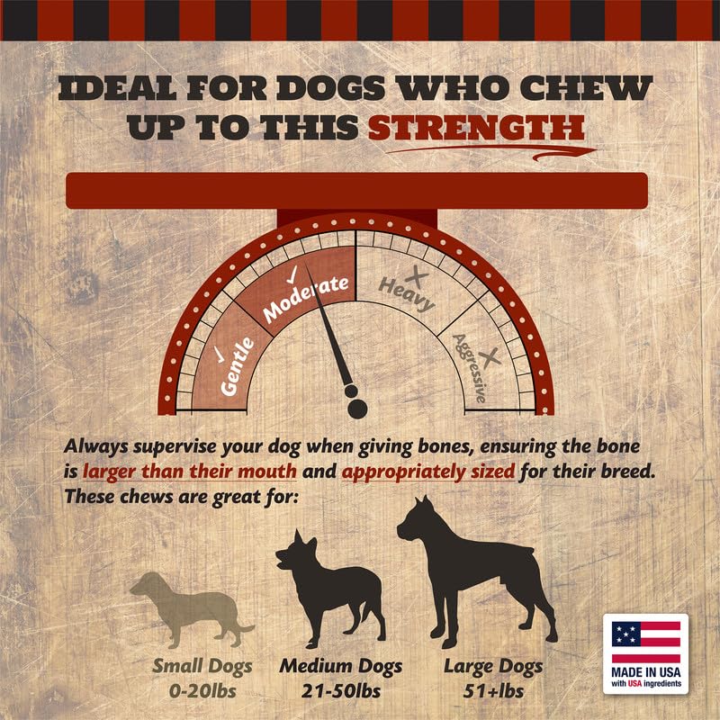 THE COUNTRY BUTCHER 10 Meaty Beef Rib Dog Bones, Made in USA, Natural Dog Chews for Light to Moderate Chewers & Medium to Large
