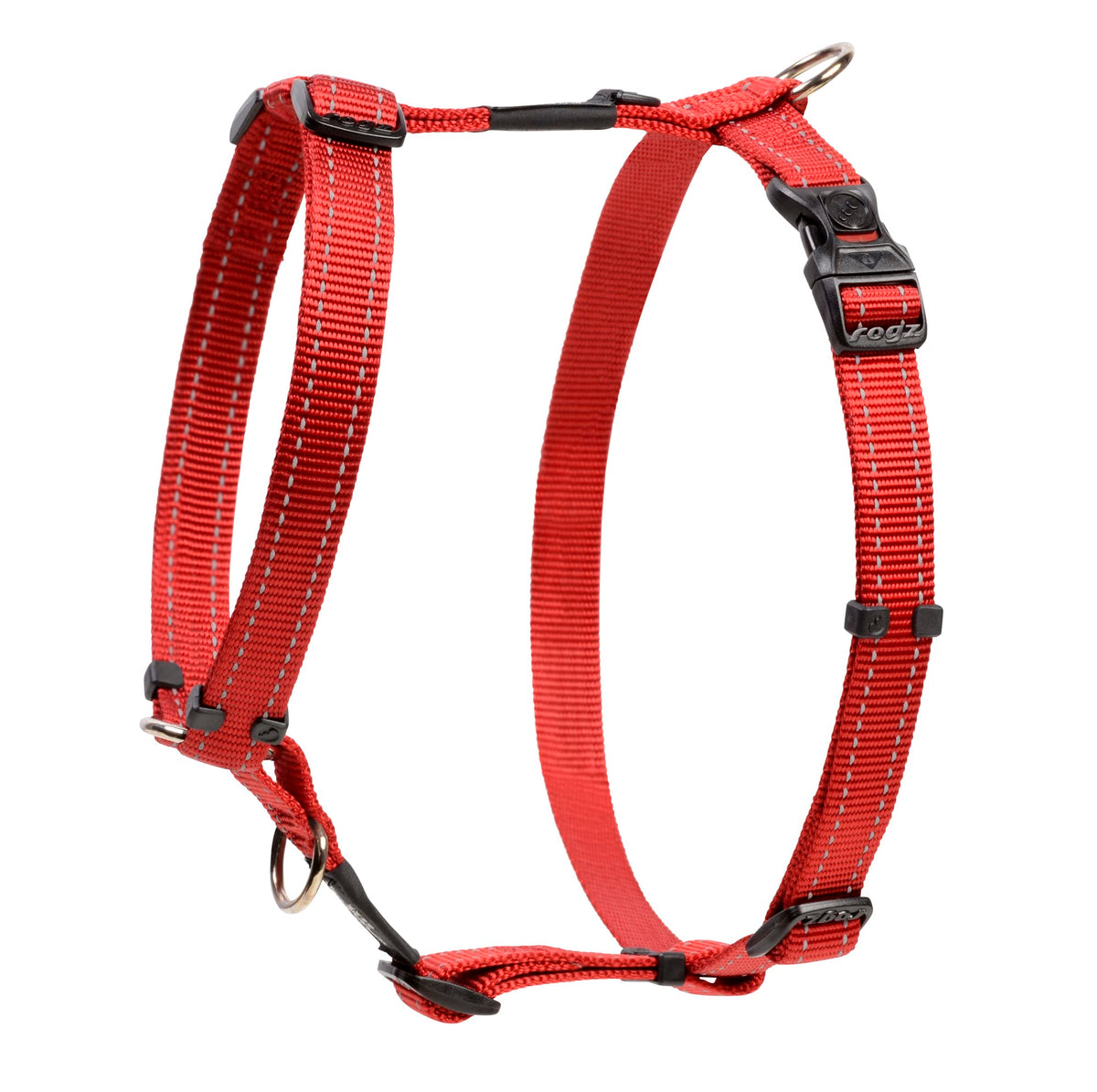 Reflective Adjustable Dog H Harness For Extra Large Dogs; Matching Collar And Leash Available, Red