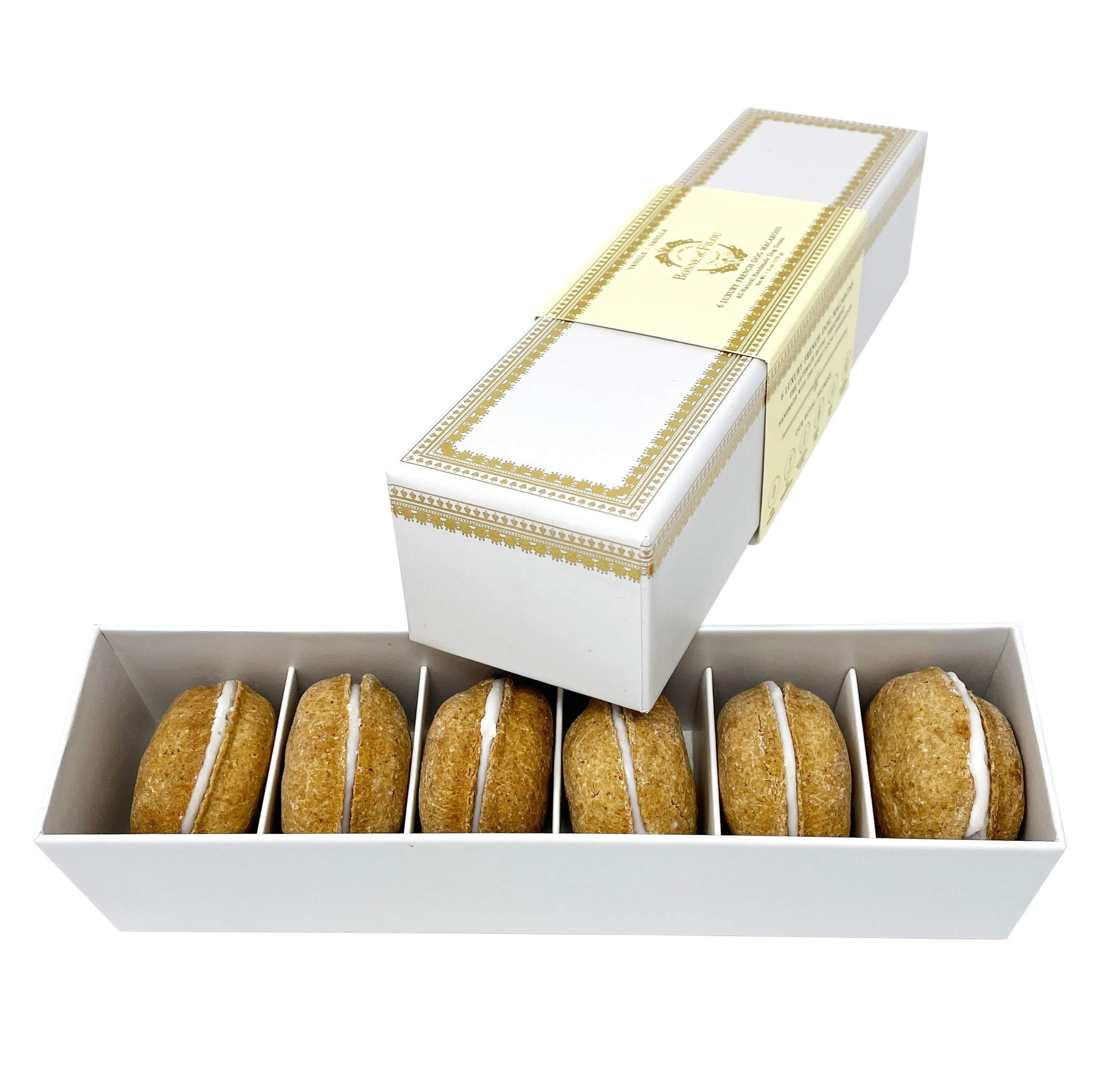 Bonne et Filou Dog Treats Vanilla Cupcakes, Dog Birthday Gift for Medium to Large Breed - Gourmet Macaron Cakes, Healthy & Delic