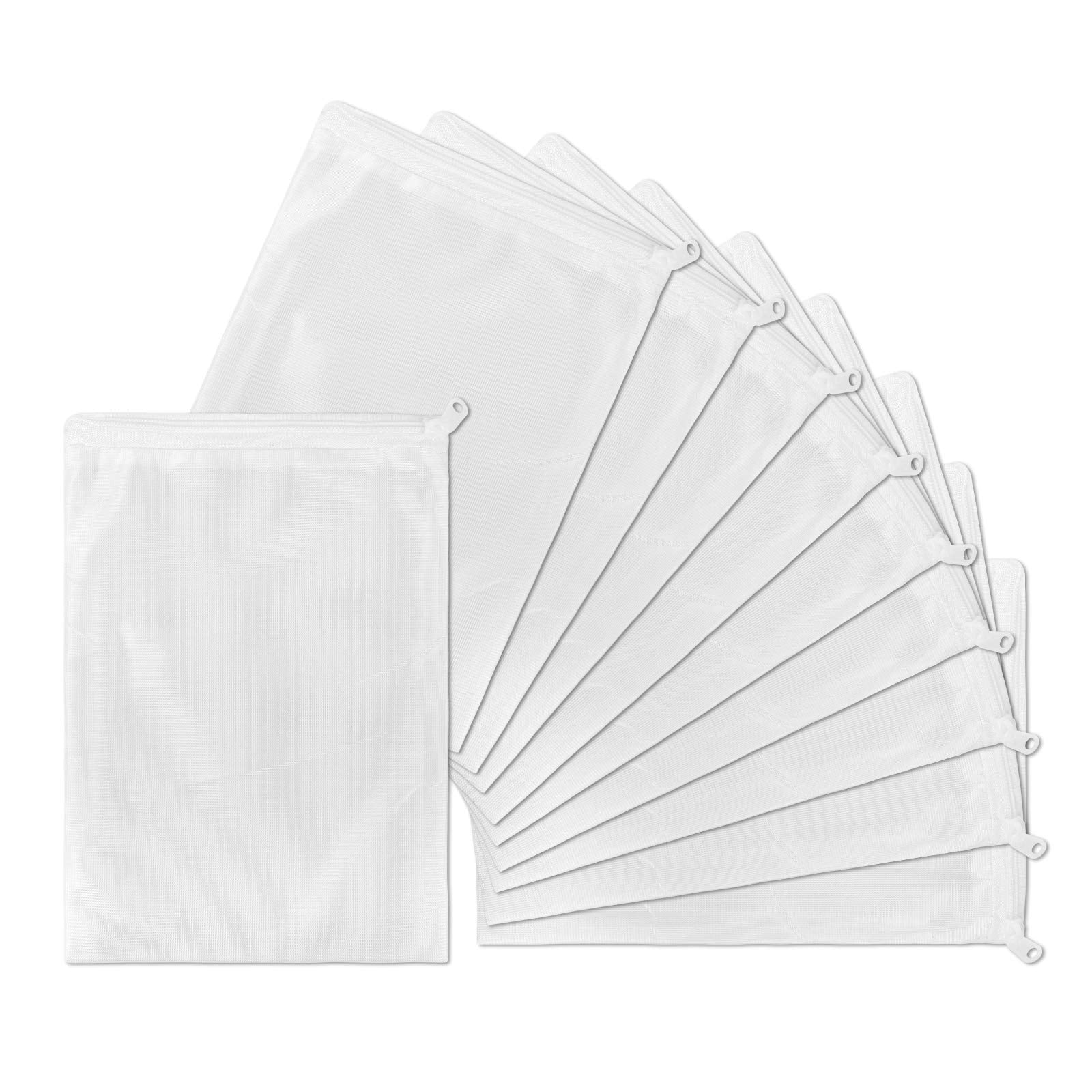Myfatboss Media Bags For Aquarium - Extra Fine Mesh Bag - 10 Pcs Fine Mesh Reusable Nylon Net Filter Bags With Plastic Zipper Fo